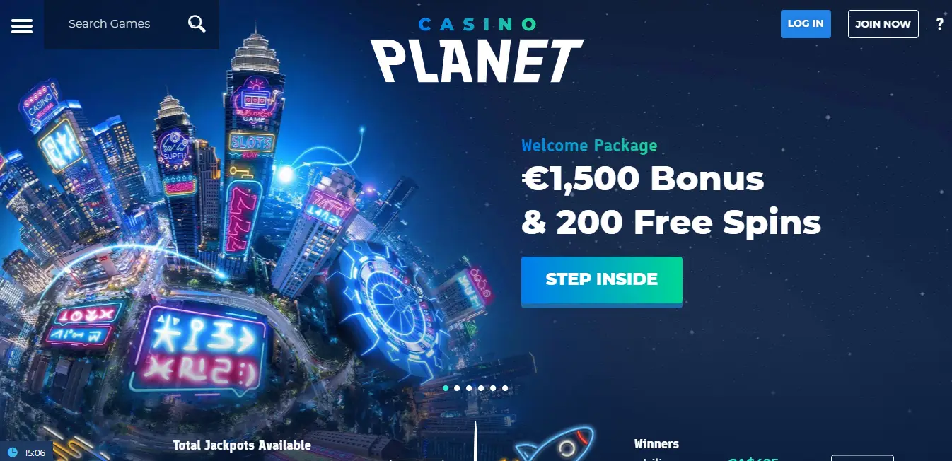 Casino Planet Homepage