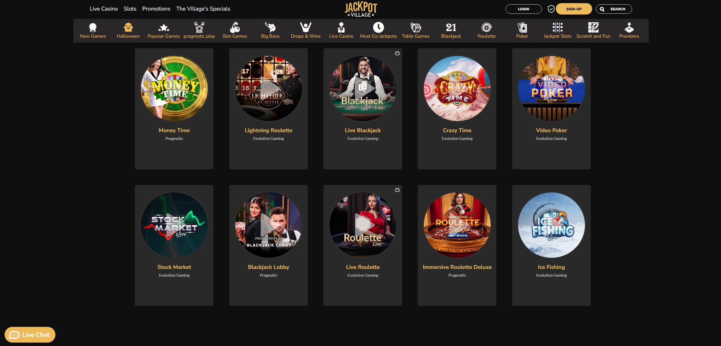 Jackpot Village Live Casino