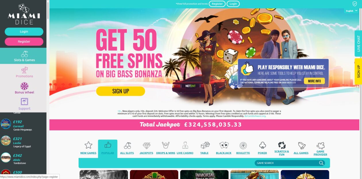 Miami Dice Casino Review and Bonus Offer (2026) | Hideous Slots