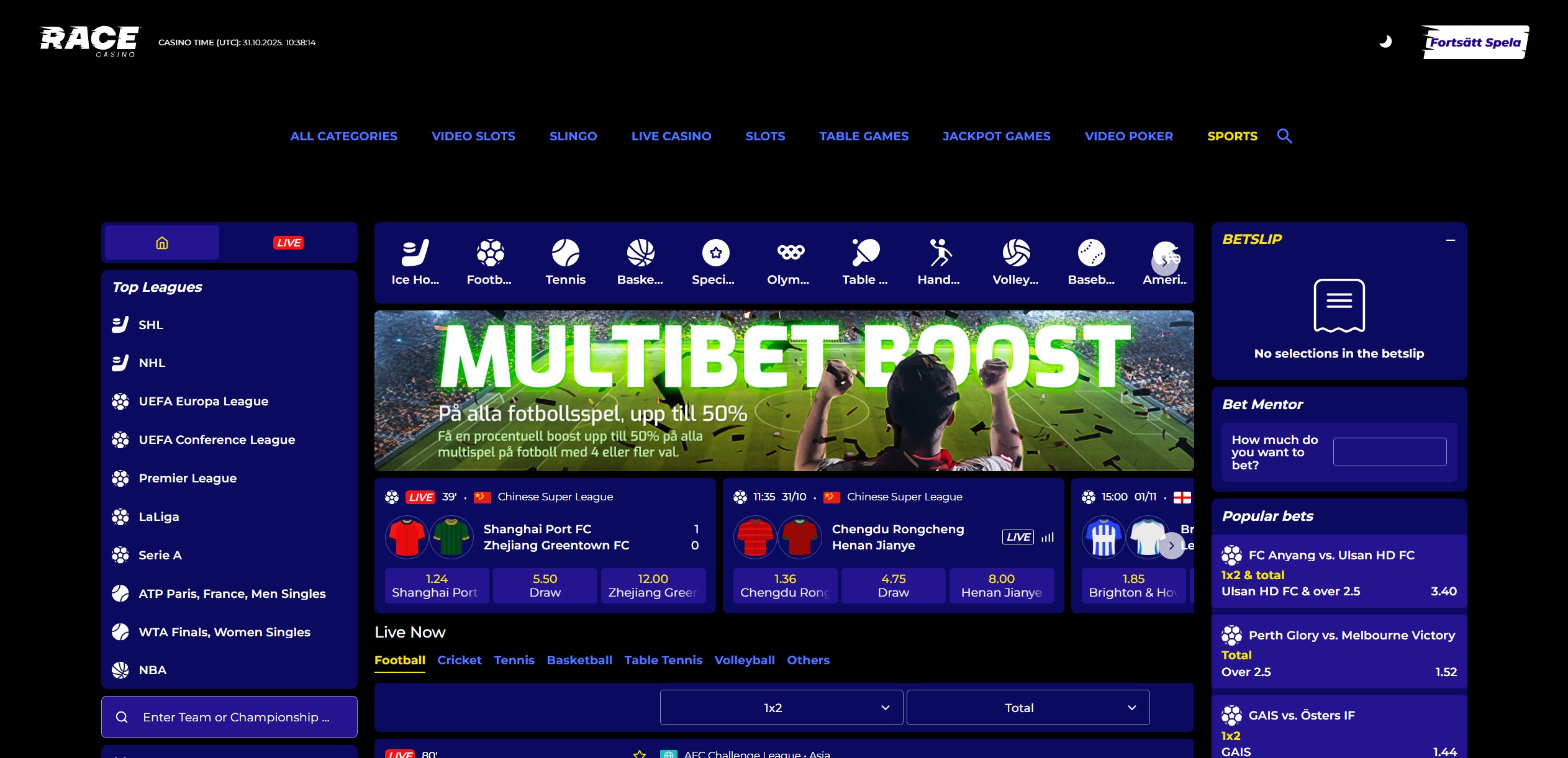 Race Casino Sportsbook