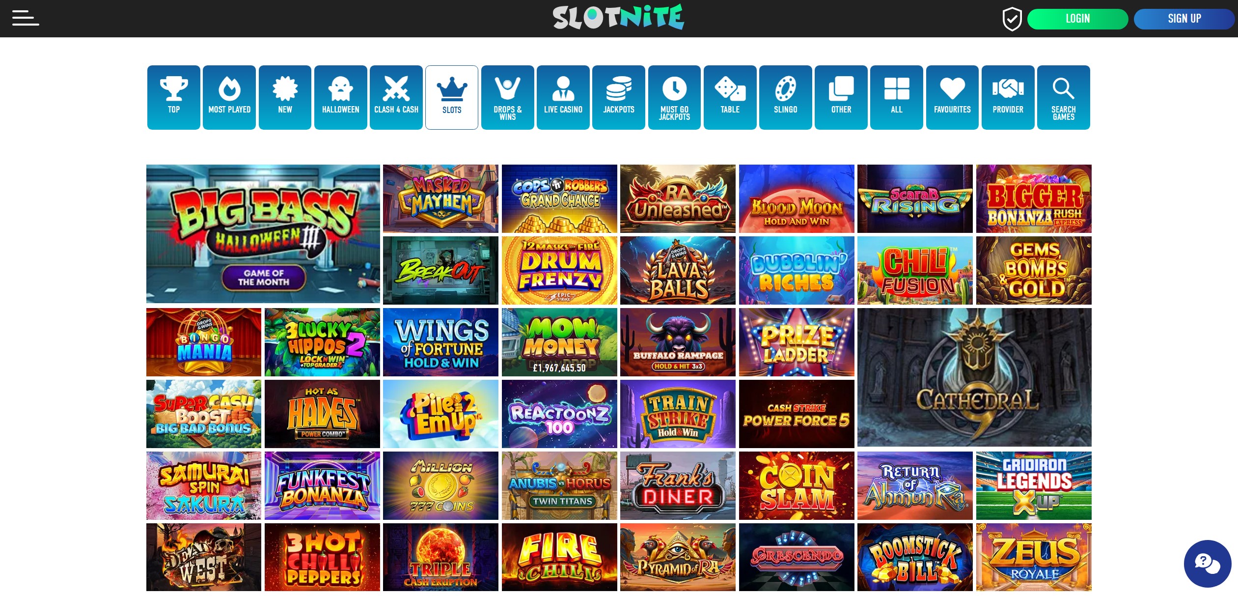 Slotnite Game Selection