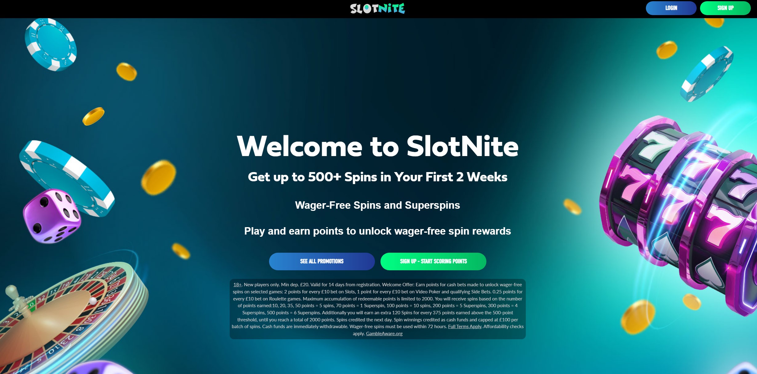 Slotnite Welcome Bonus