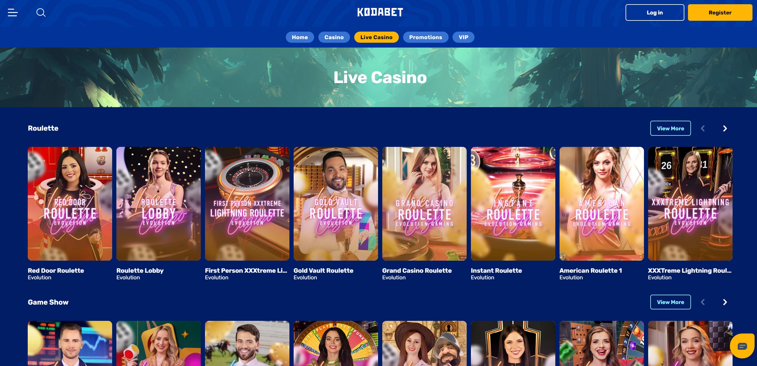 KodaBet Live Casino
