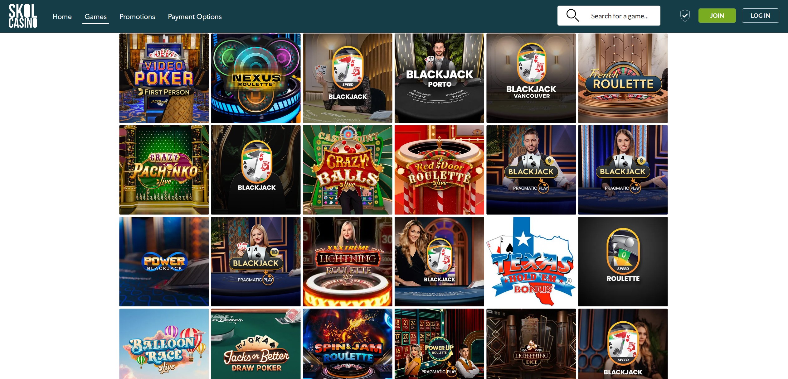 Skol Casino Live Casino