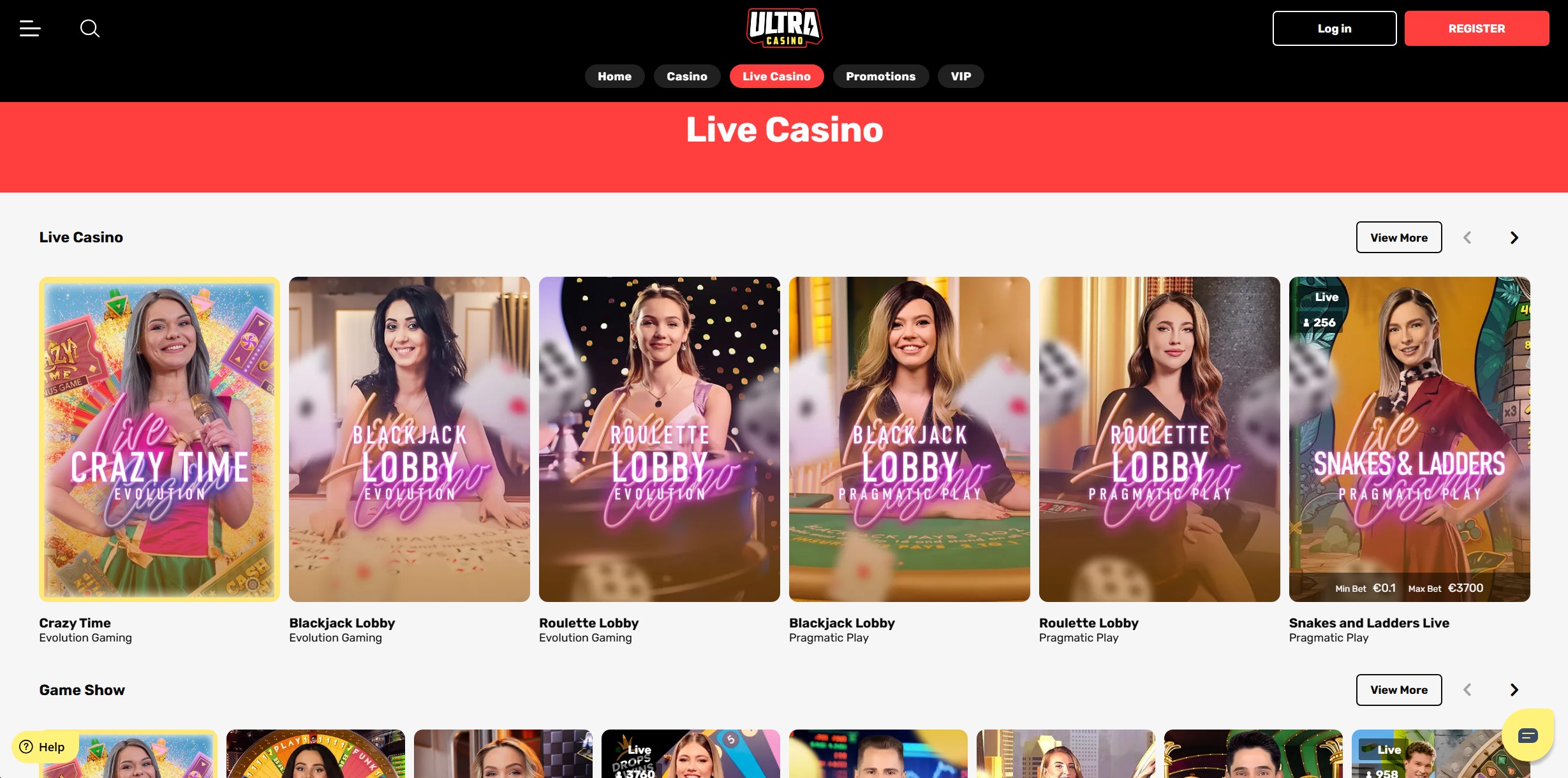 UltraCasino Live Casino