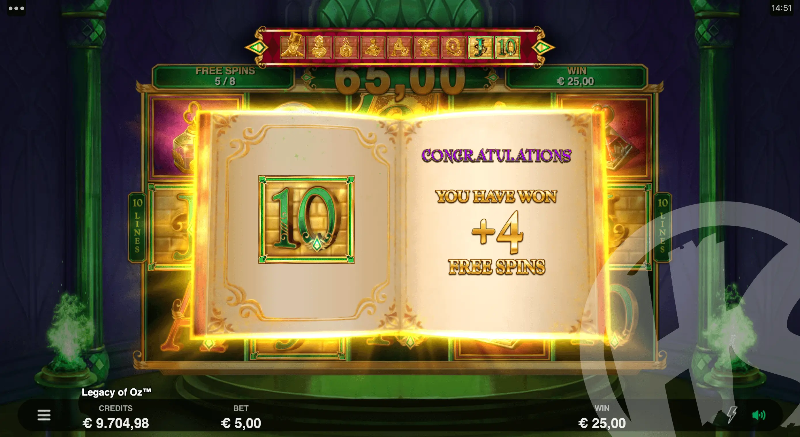 2 Scatters Retrigger Free Spins