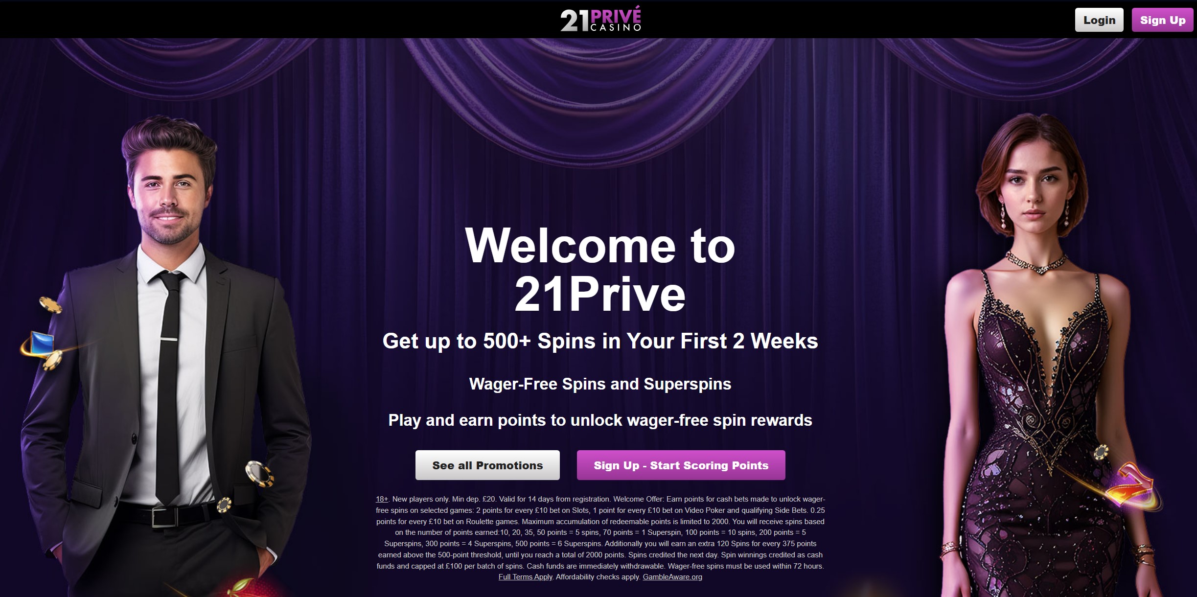 21Prive Welcome Bonus