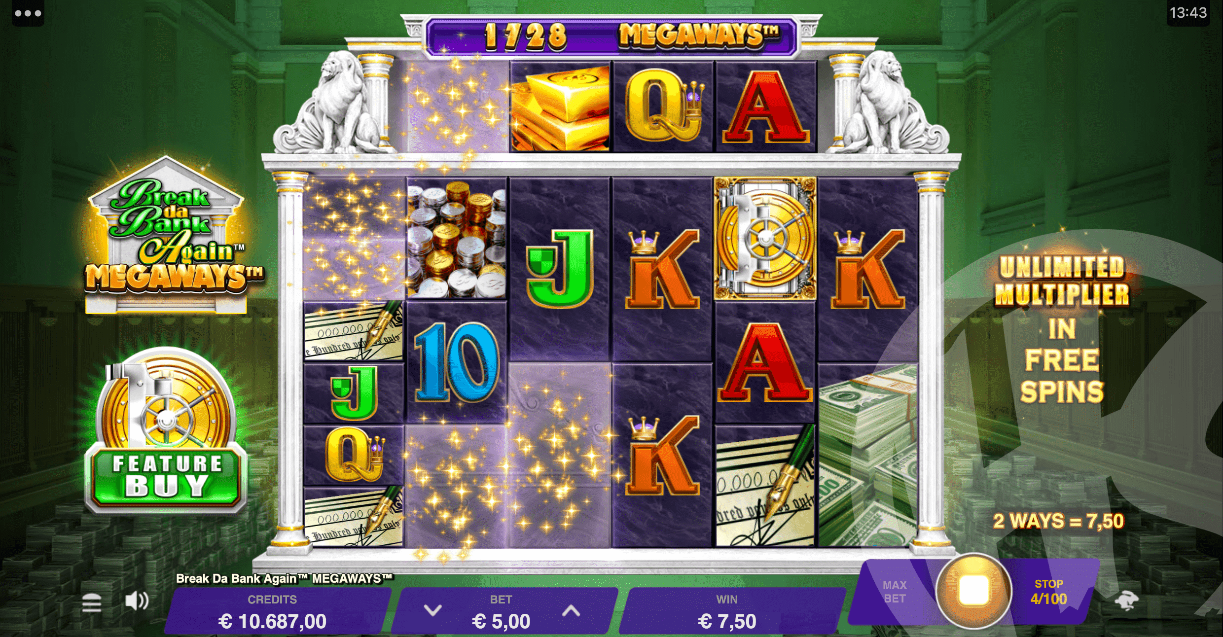 Rolling Reels are Active in The Base Game and Free Spins