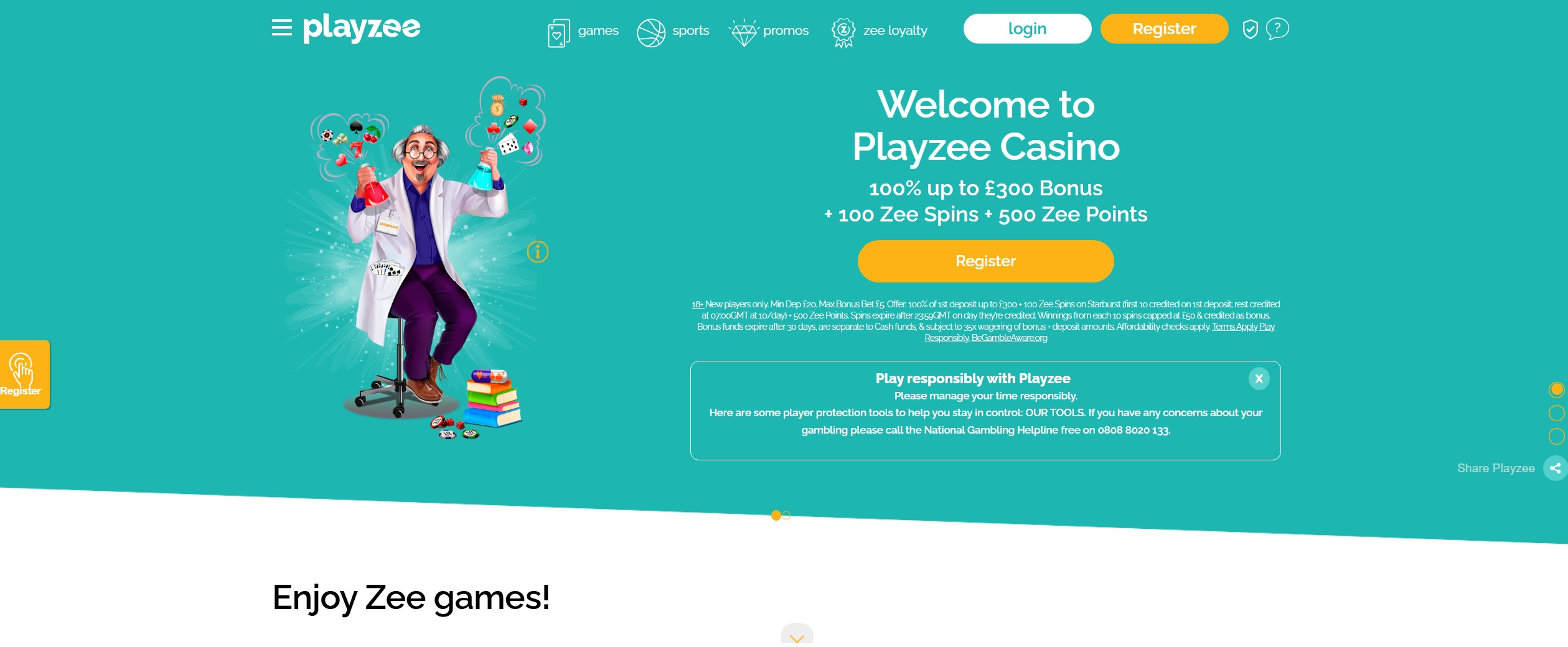 Playzee Homepage
