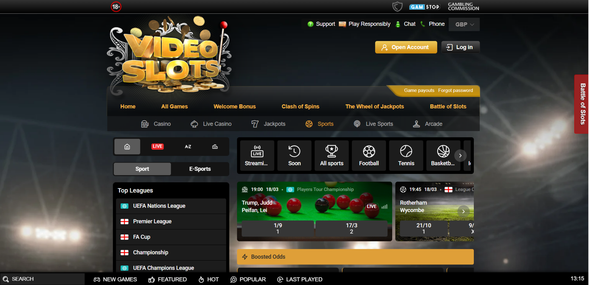 Enjoy Sports Betting With Videoslots