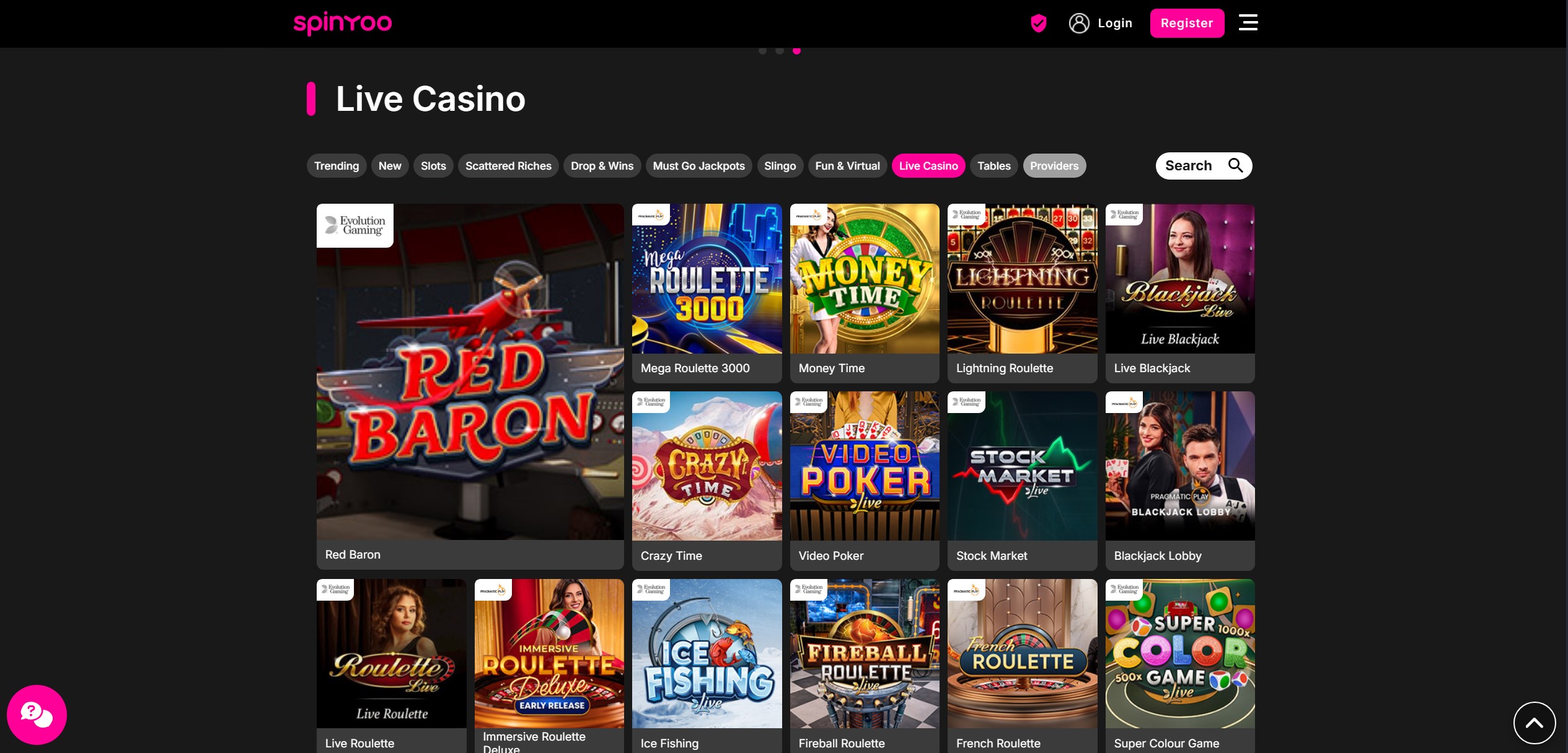 SpinYoo Live Casino