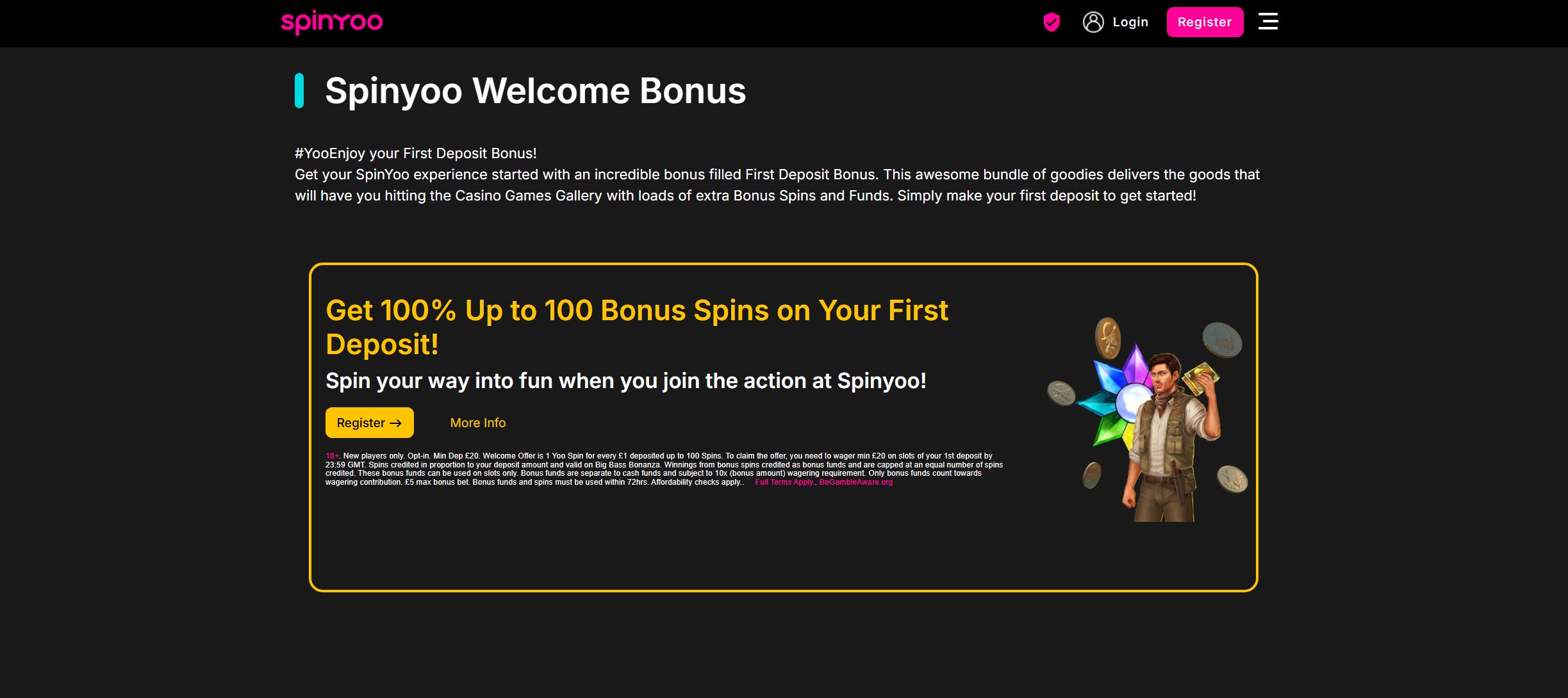 SpinYoo Welcome Bonus