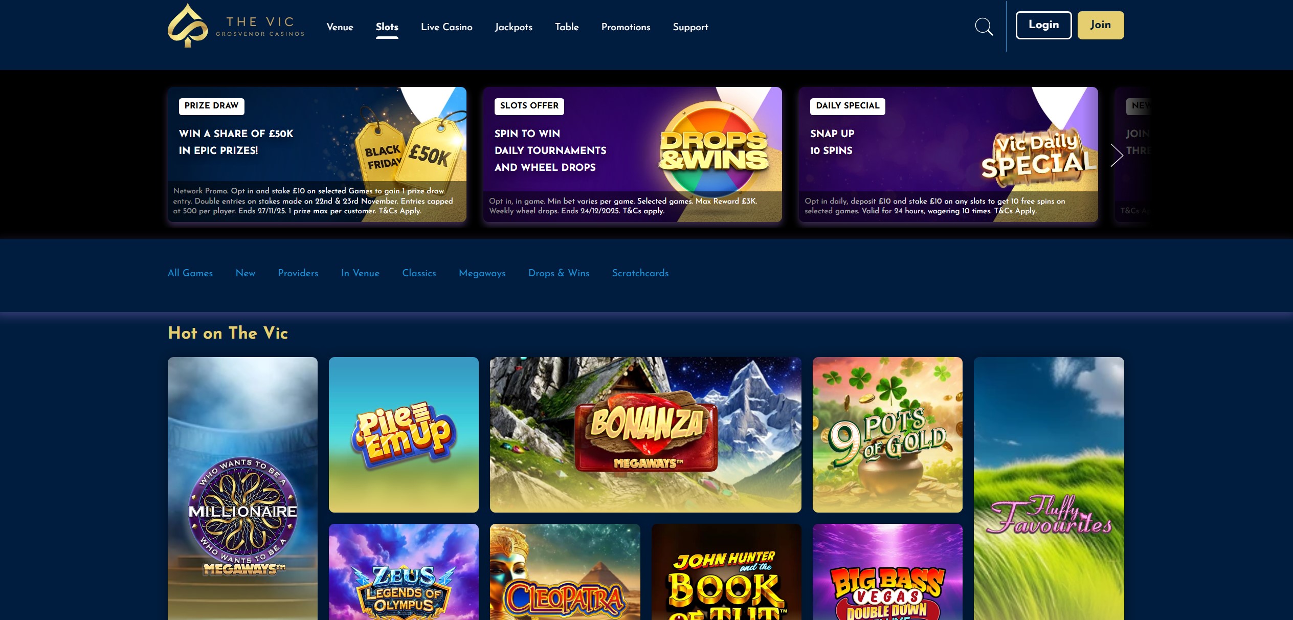 The Vic Slot Selection