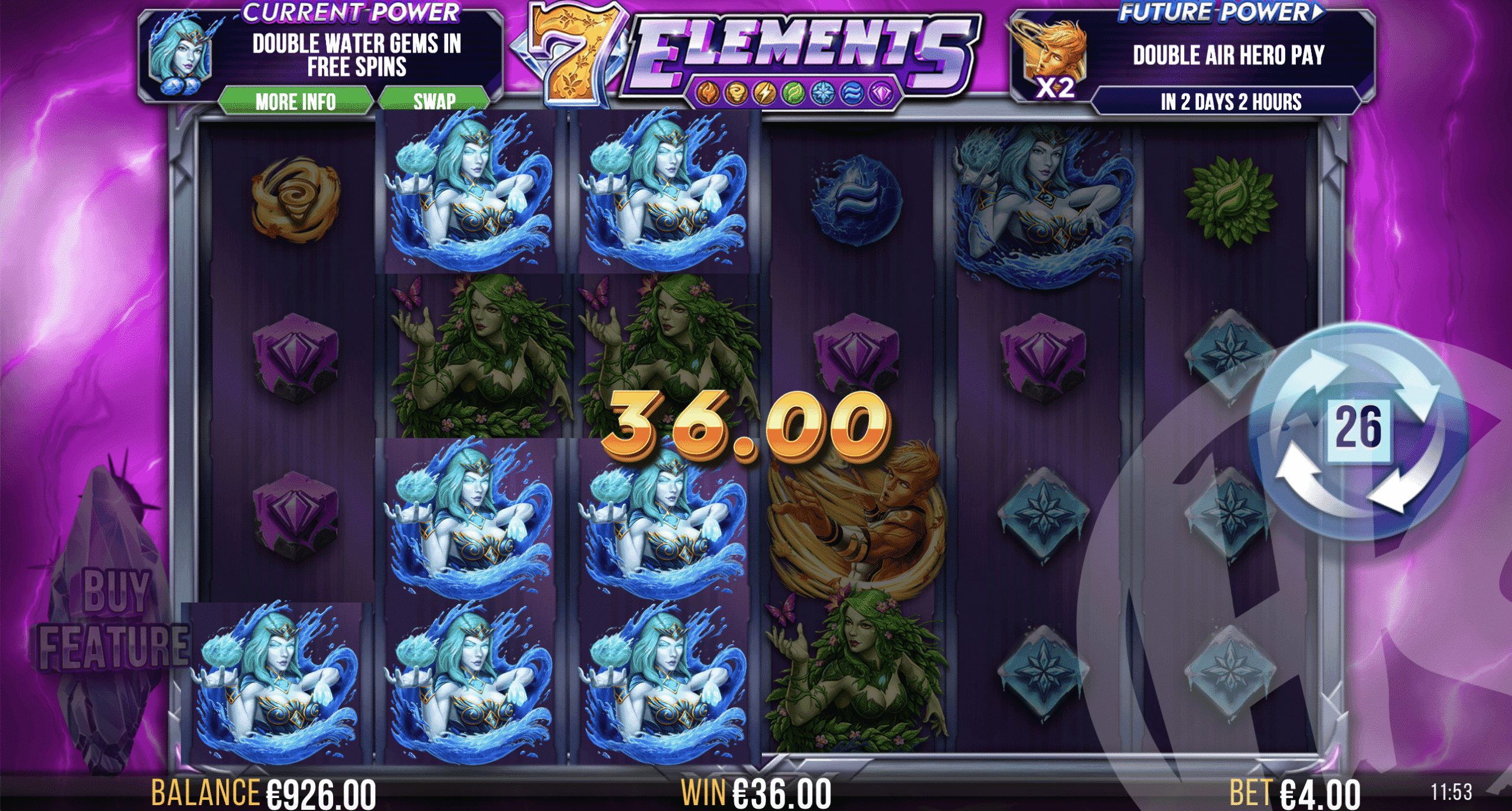7 Elements Features 4,096 Ways to Win