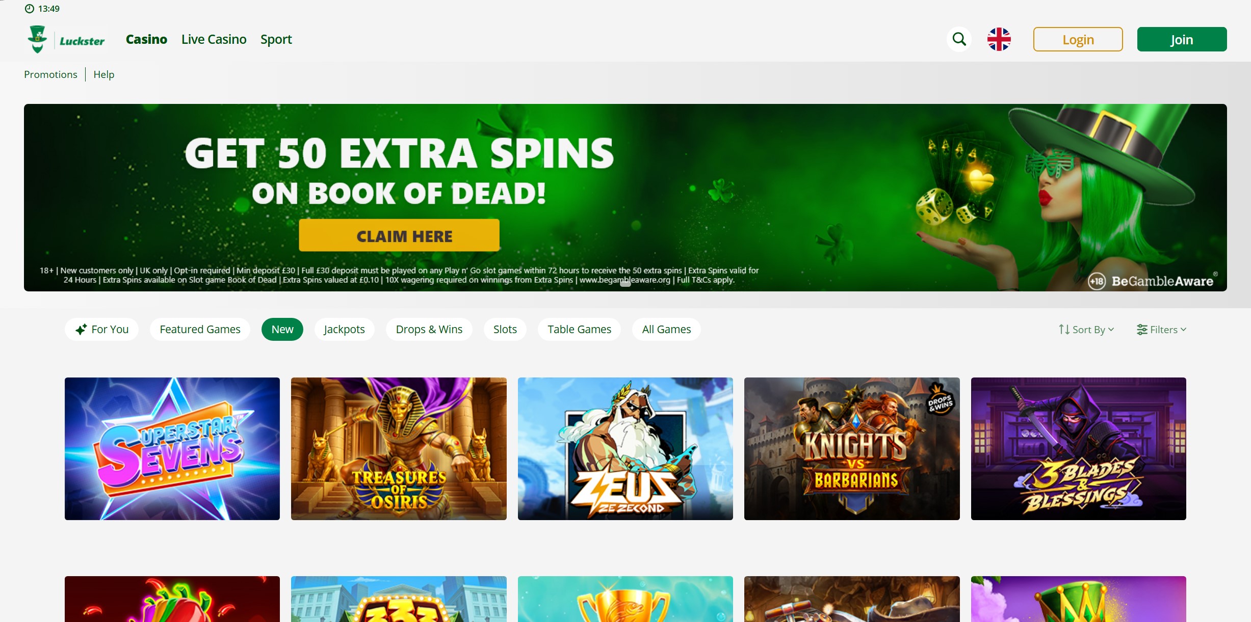 Luckster Welcome Bonus