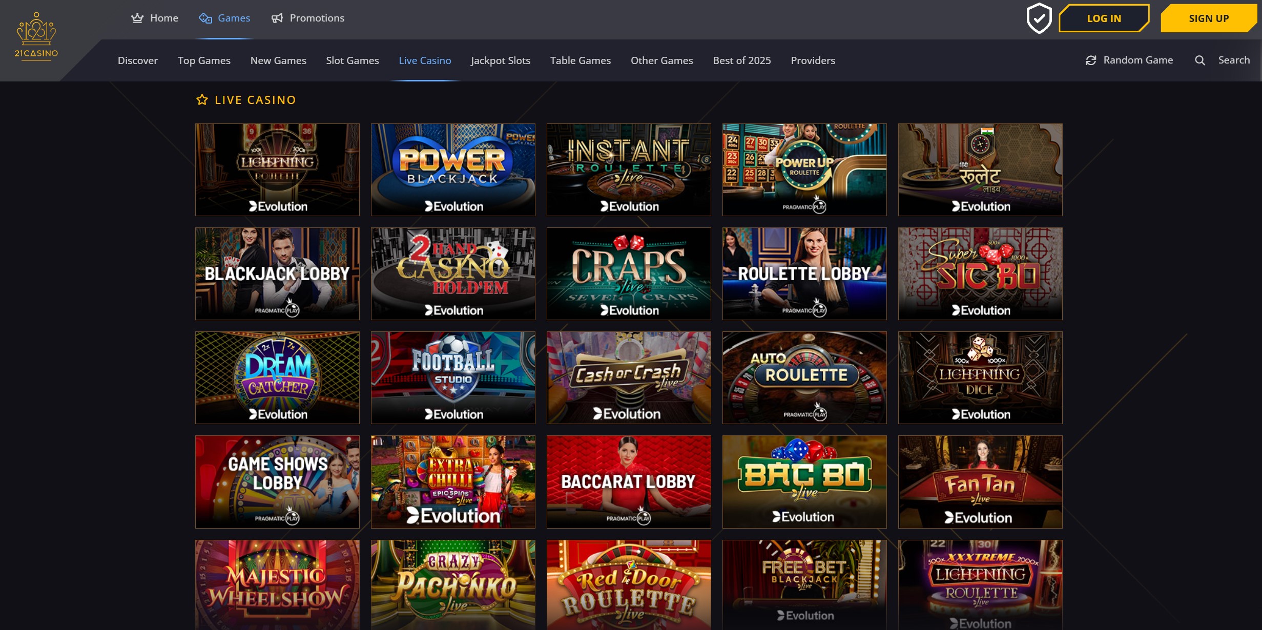 21 Casino Live Casino