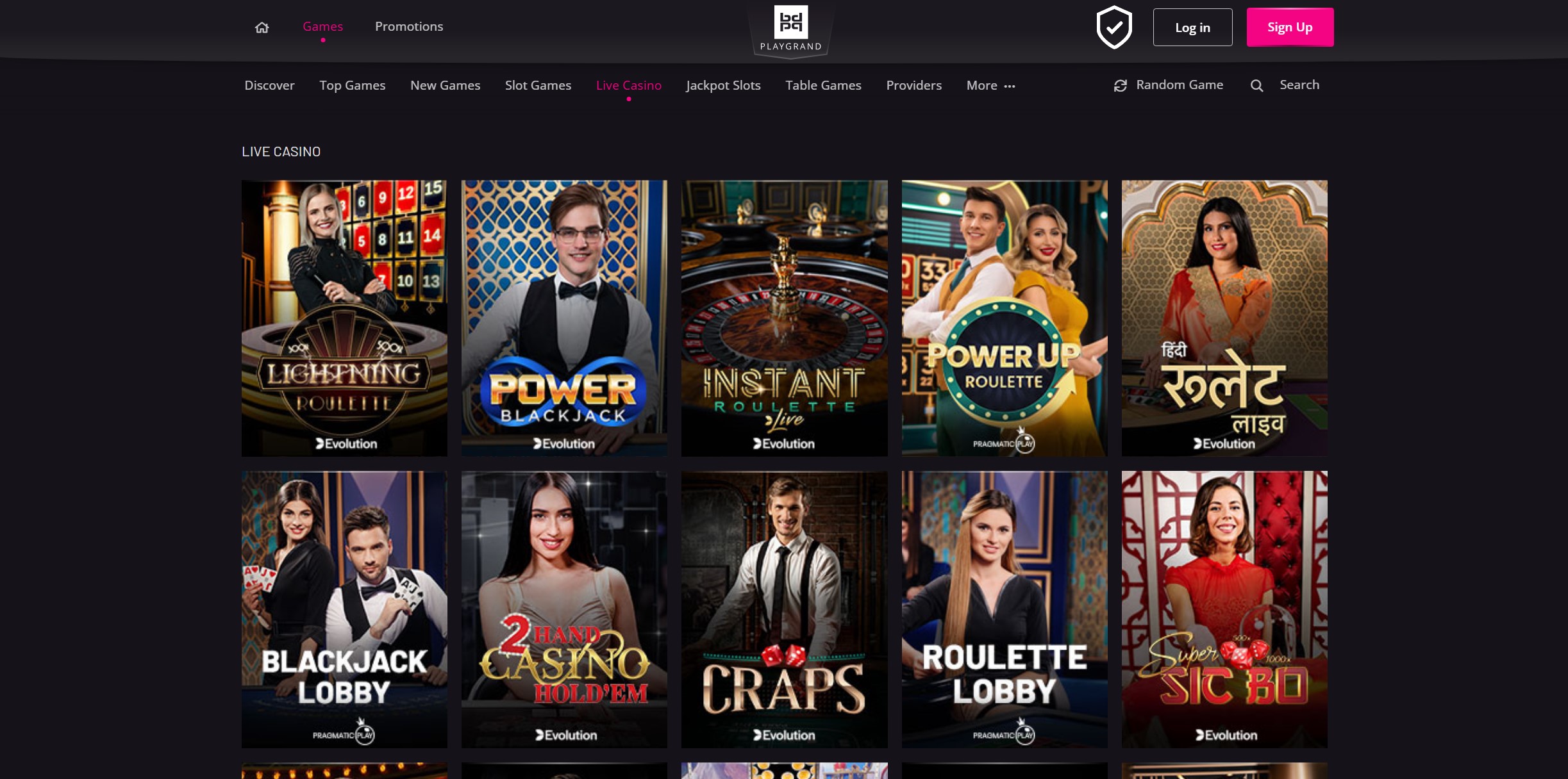 PlayGrand Live Casino