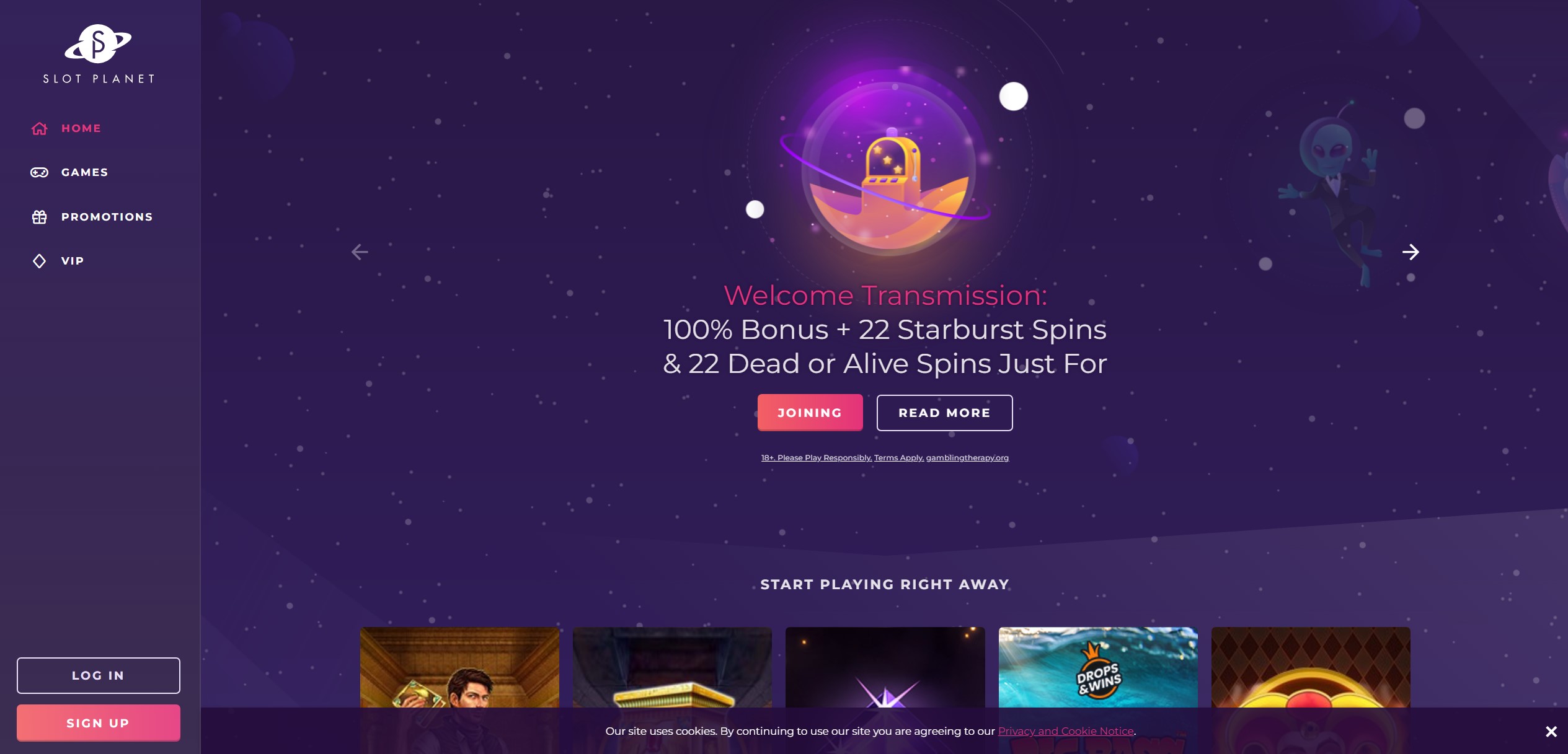 Slot Planet Homepage