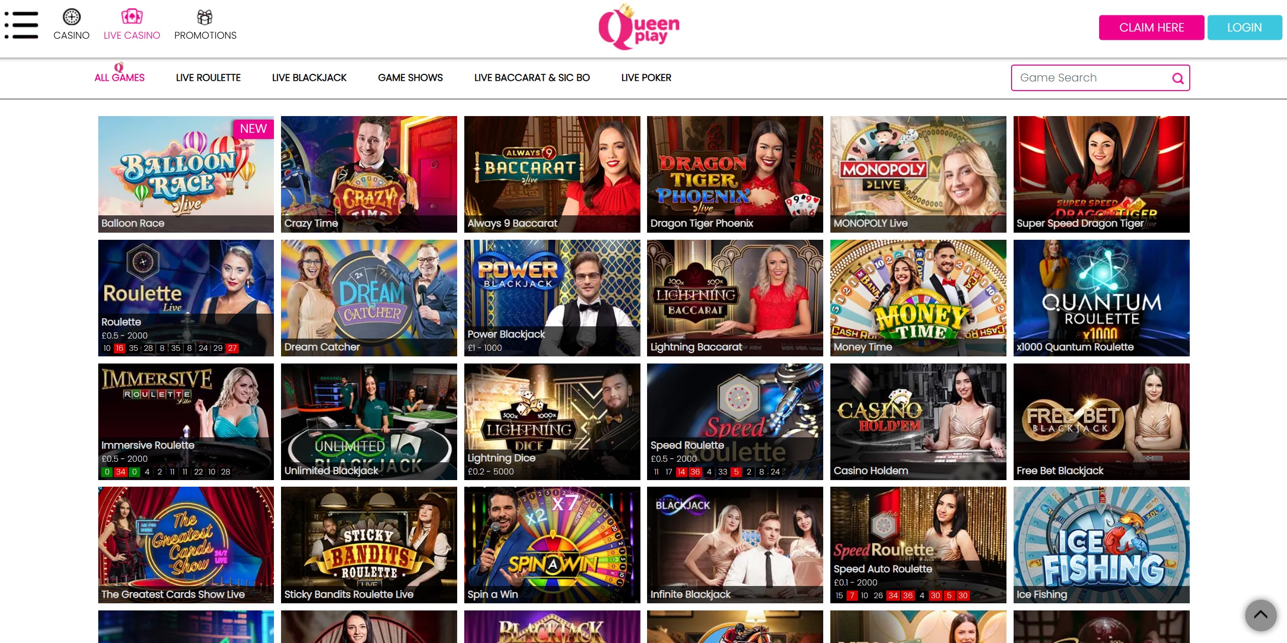 Queenplay Live Casino