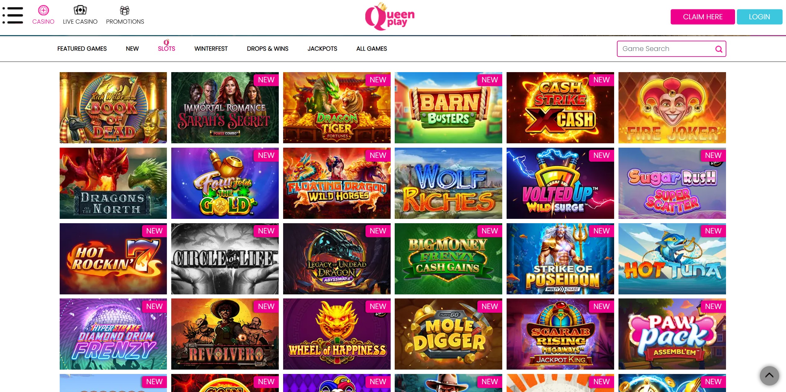 Queenplay Slot Selection