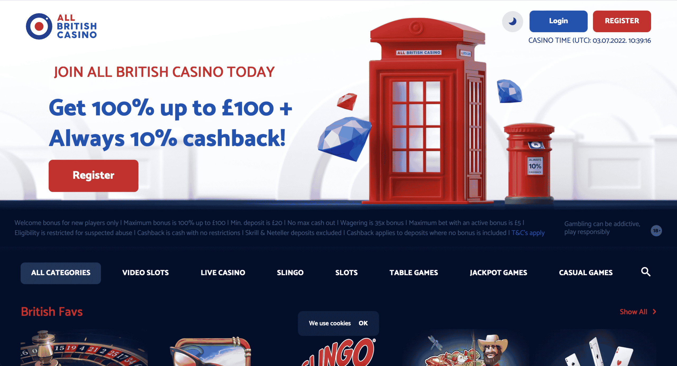 All British Casino Homepage