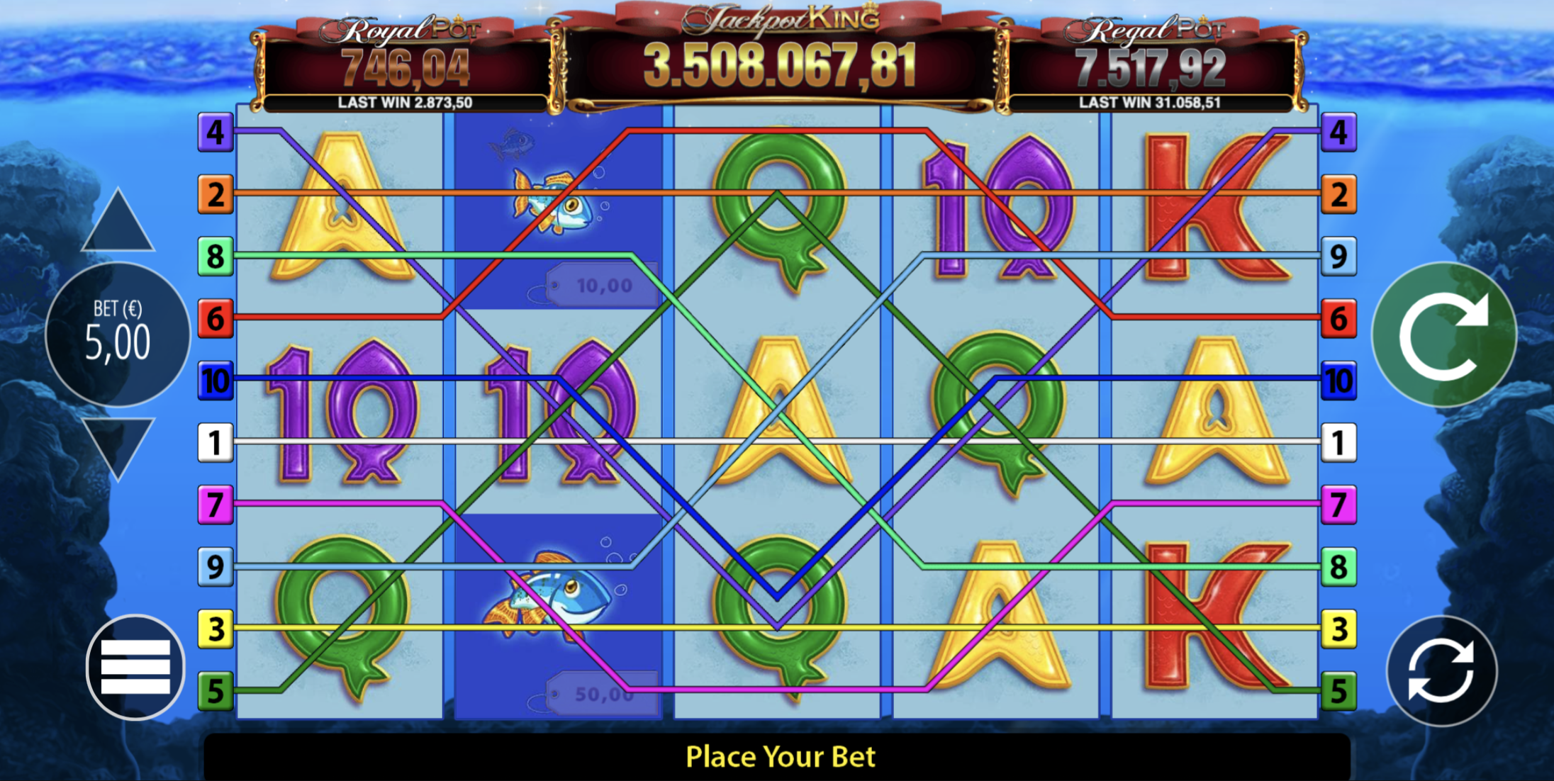 Reel Play Gaming's Fishin' Frenzy Jackpot King