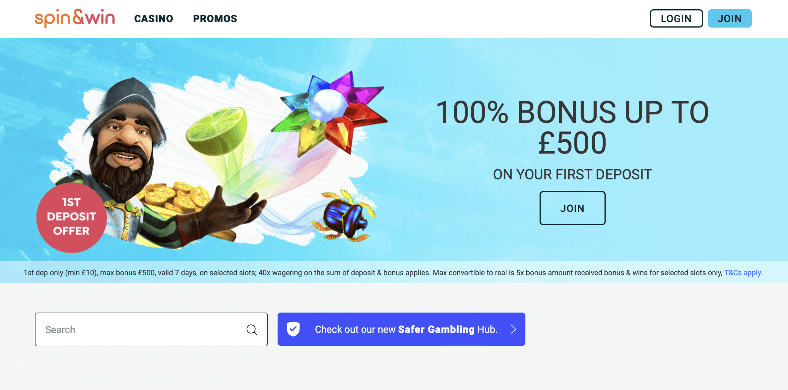 Spin & Win Homepage