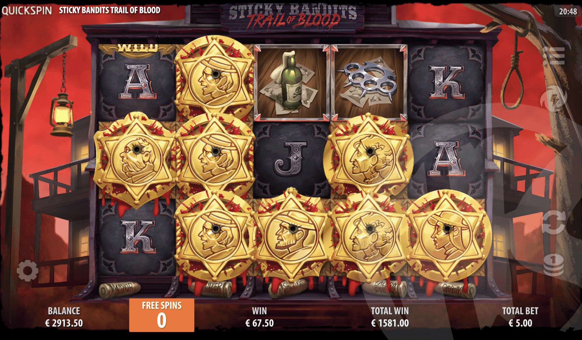 Sticky Bandits Trail of Blood Free Spins