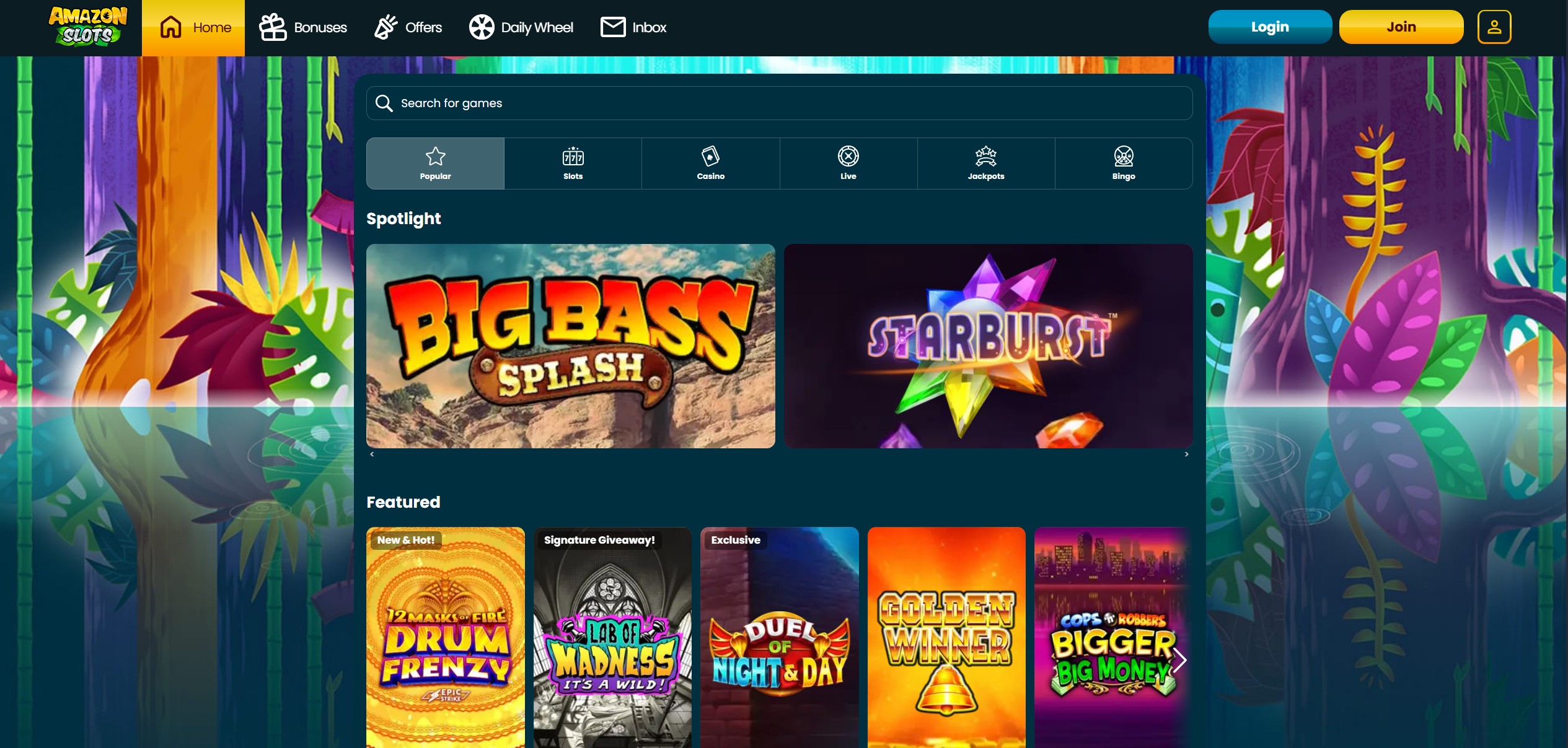 Amazon Slots Game Selection