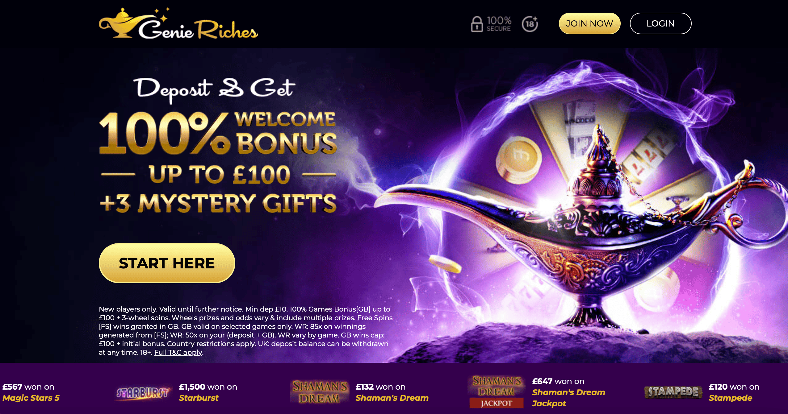 Genie Riches Homepage