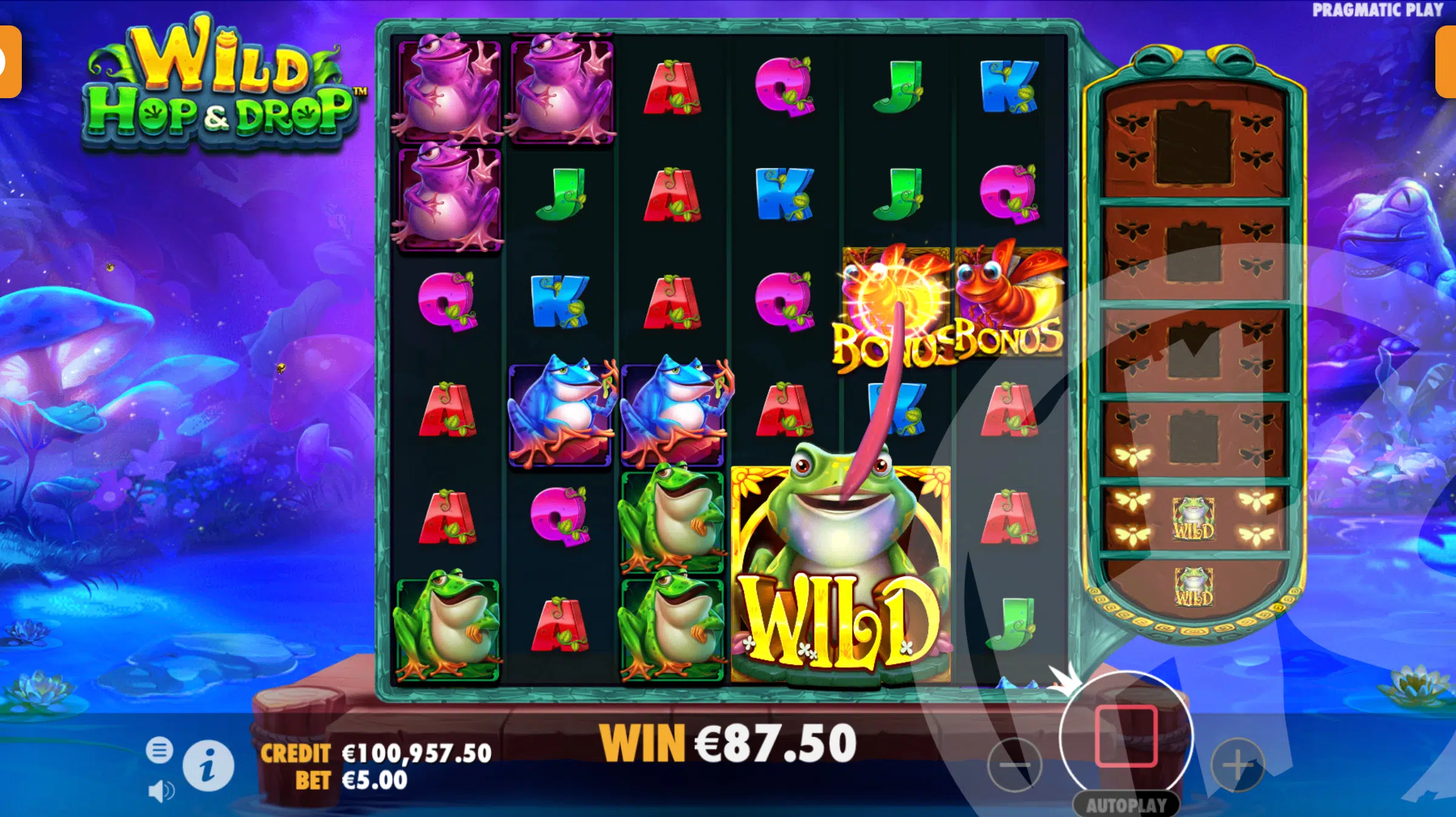 Bonus Symbols are Collected During Free Spins, To Increase the Size of the Wild Symbol