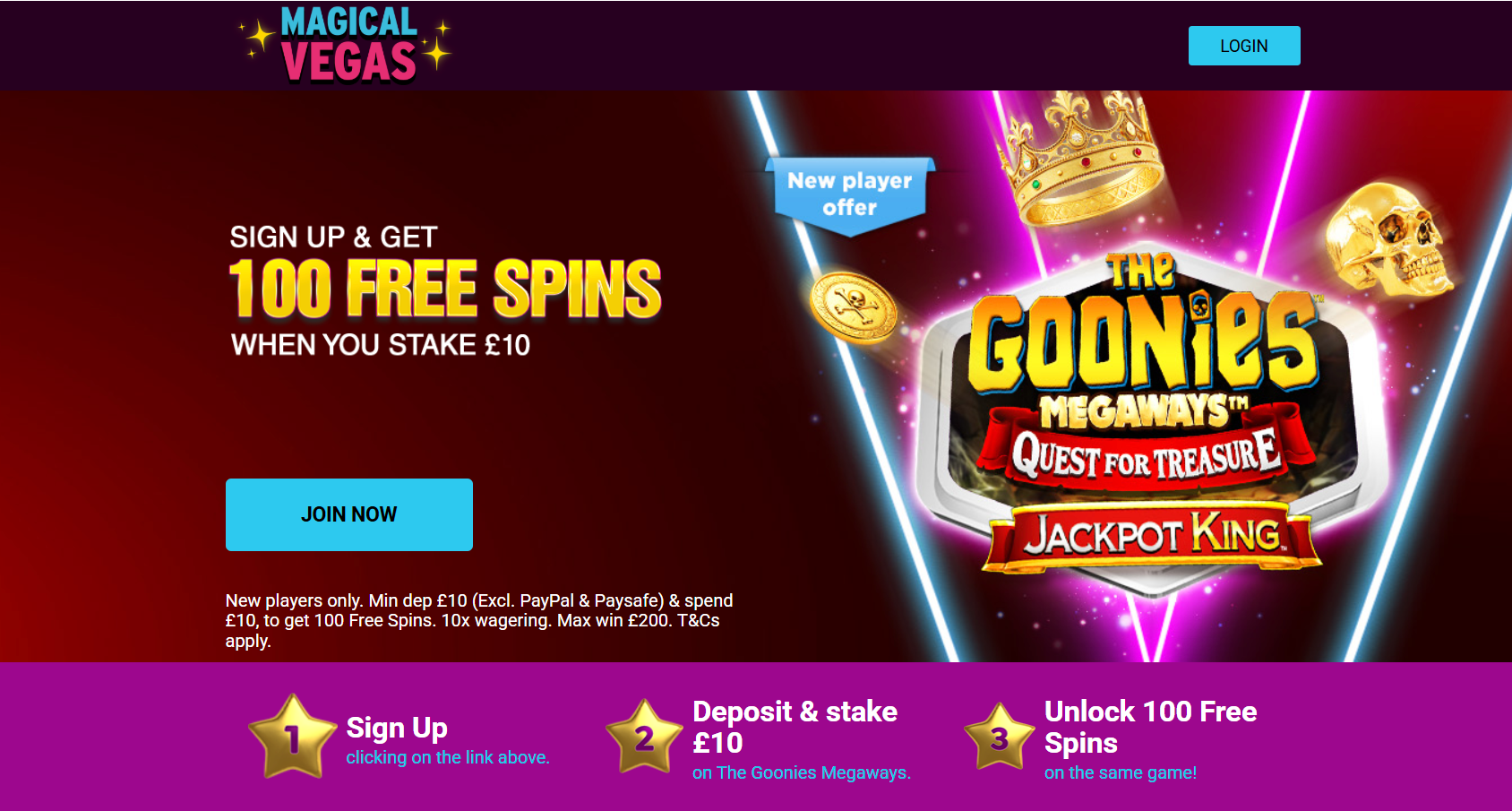 magical vegas welcome offer