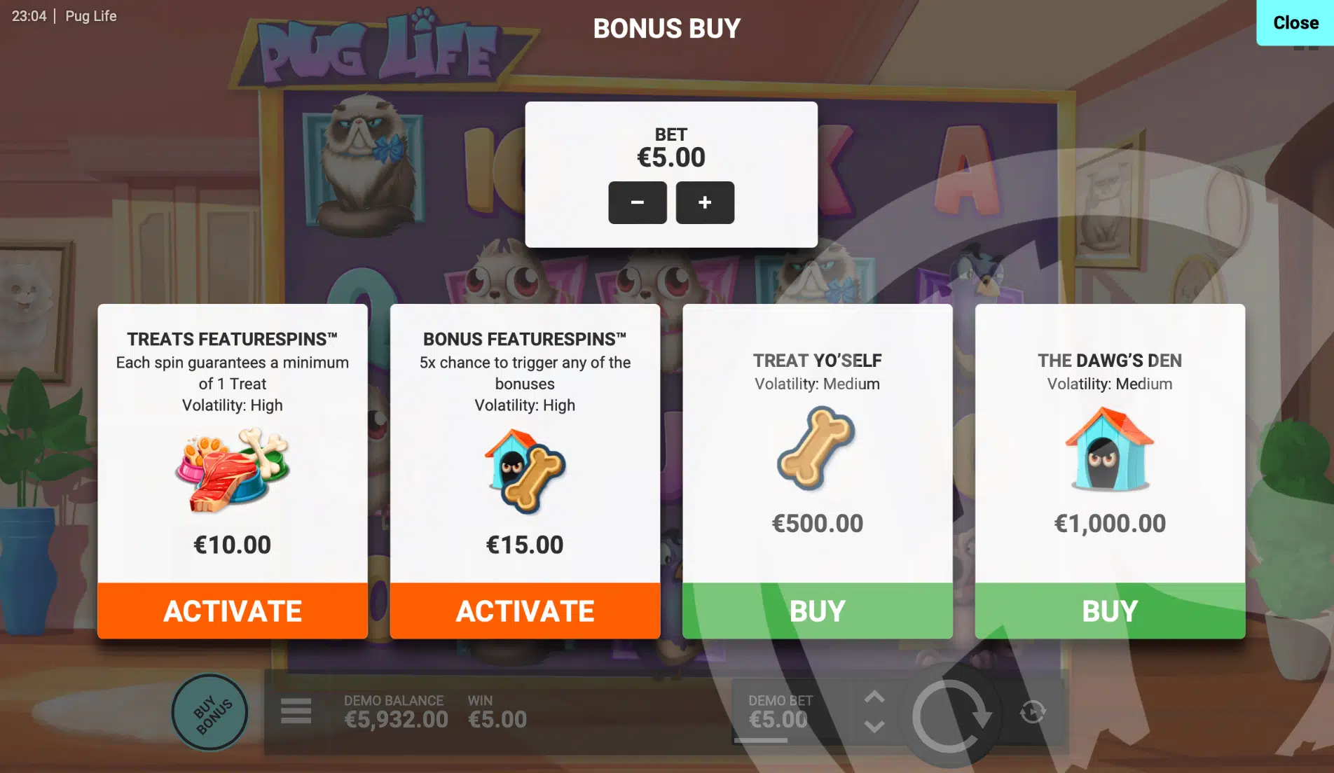 Pug Life Buy Bonus Options