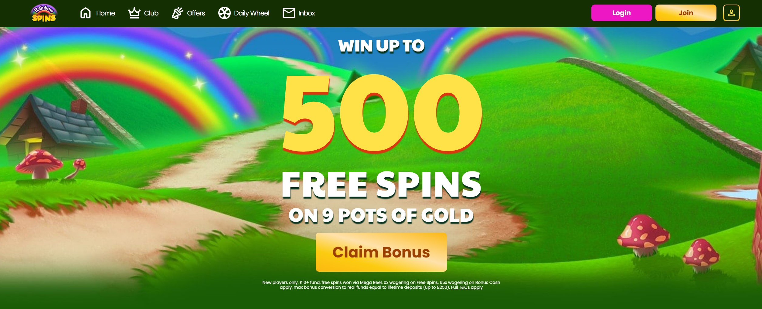 Rainbow Spins Homepage