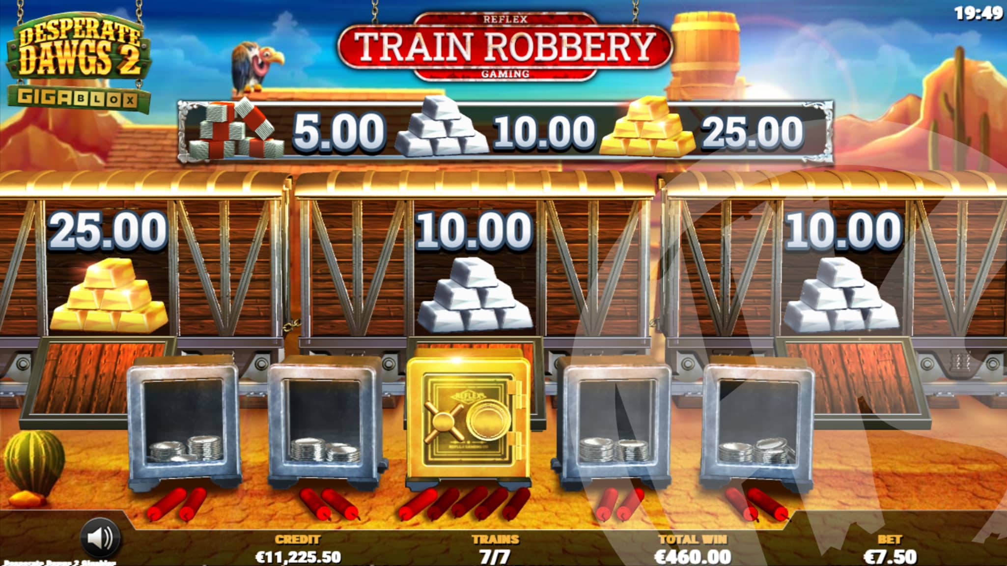 Desperate Dawgs 2 Gigablox Train Robber Bonus