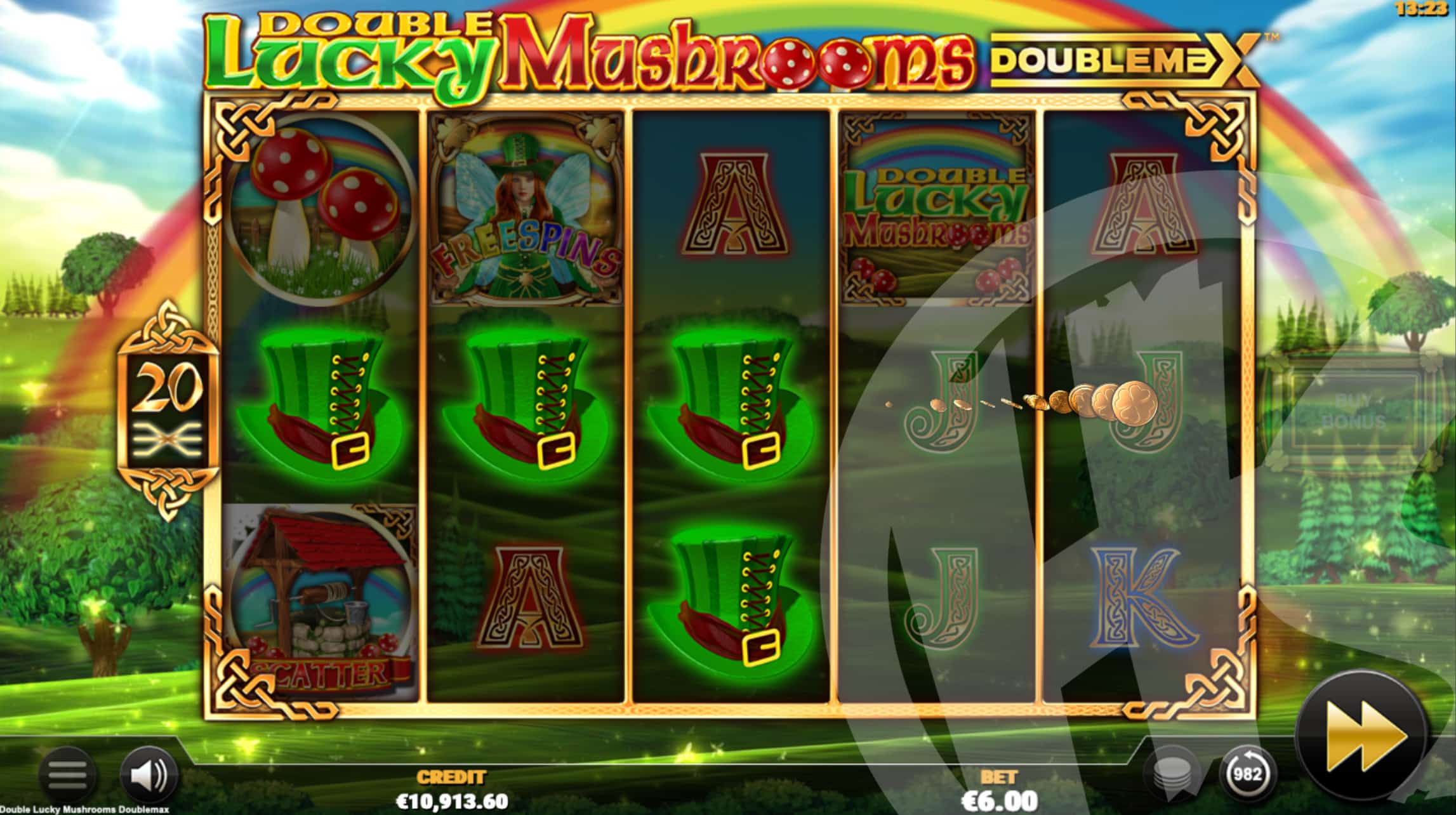 Double Lucky Mushrooms DoubleMax Offers Players 20 Fixed Win Lines