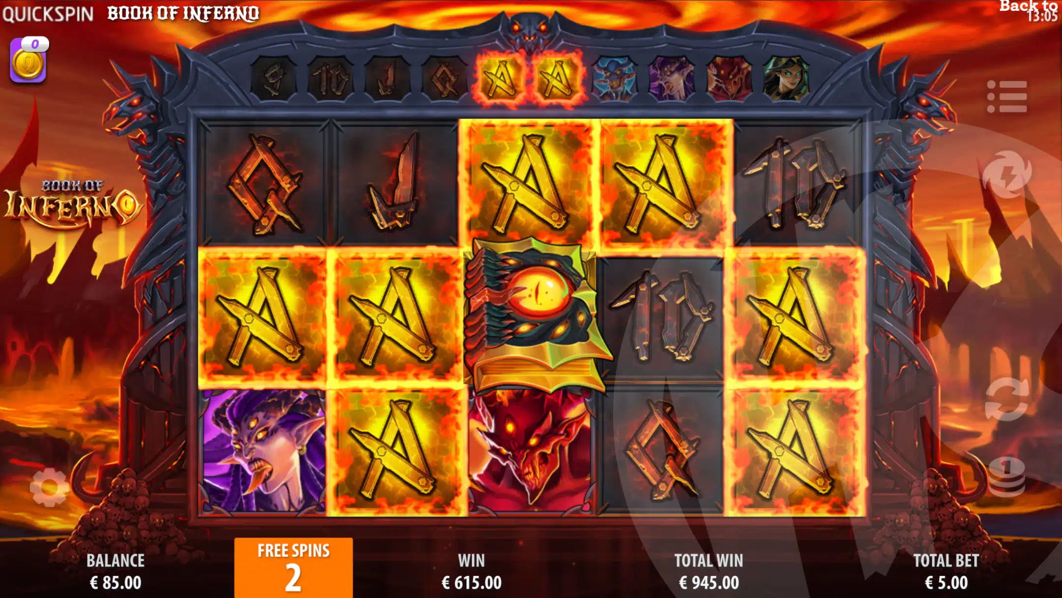Book of Inferno Free Spins
