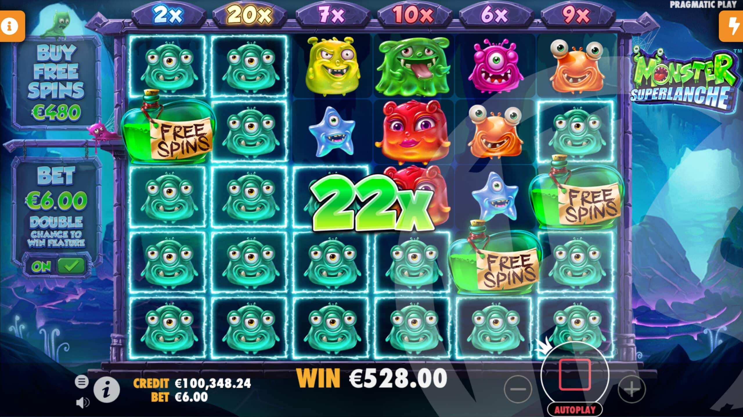 Fill a Reel With Winning Symbols to Be Awarded Its' Multiplier