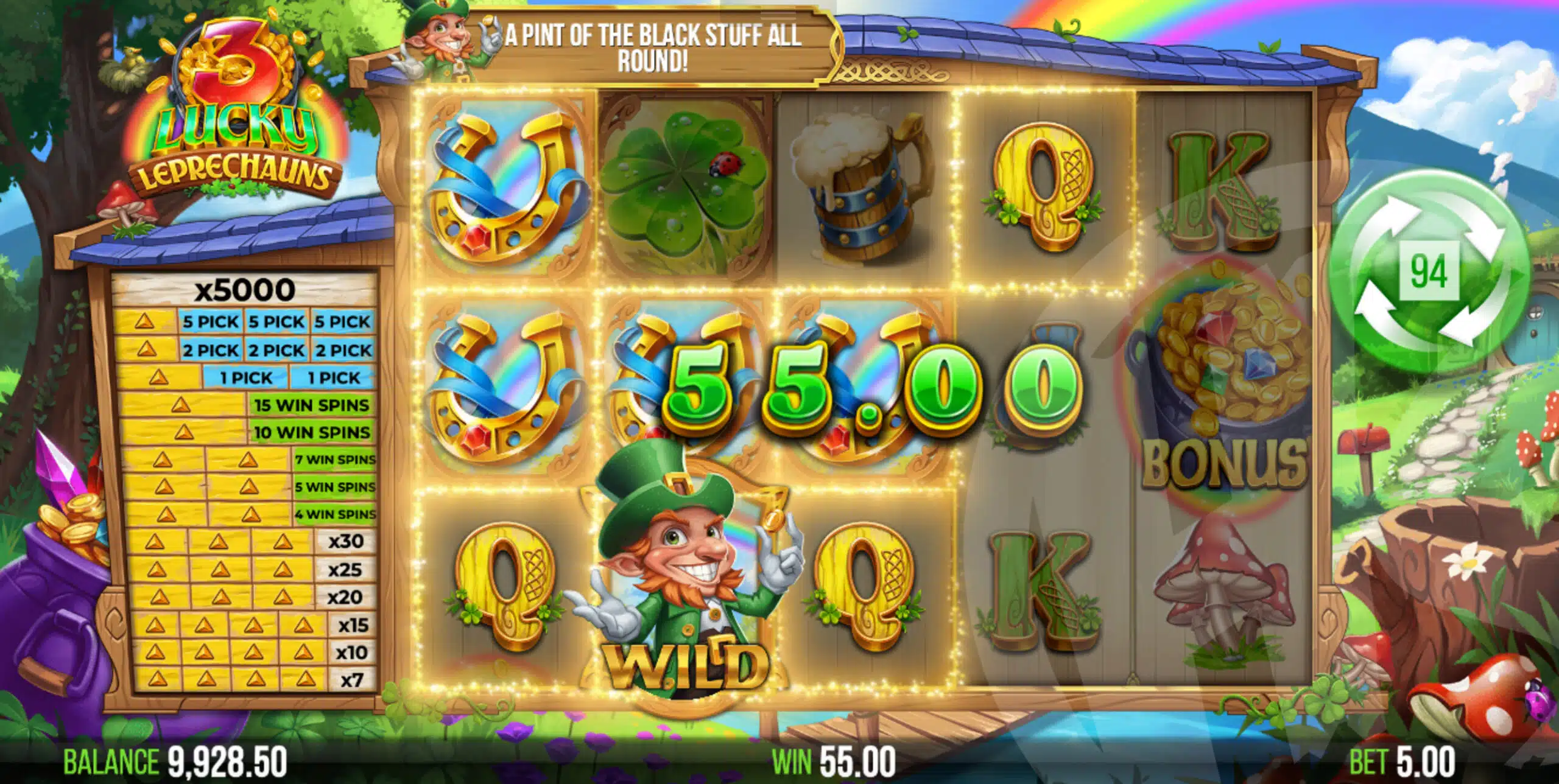 Players Can Choose Which Lucky Leprechaun Shows on Their Wild Symbols