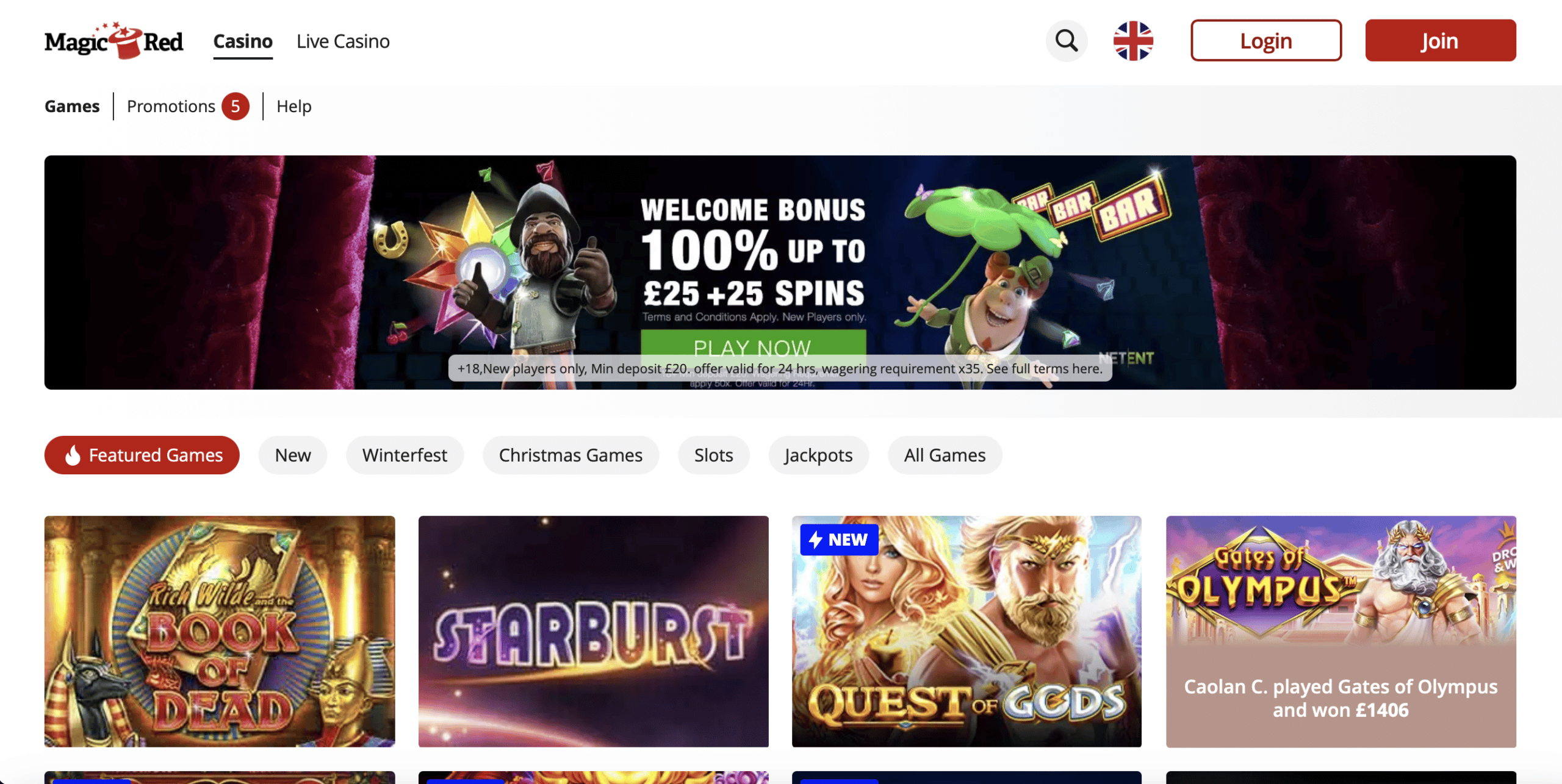 Magic Red Homepage
