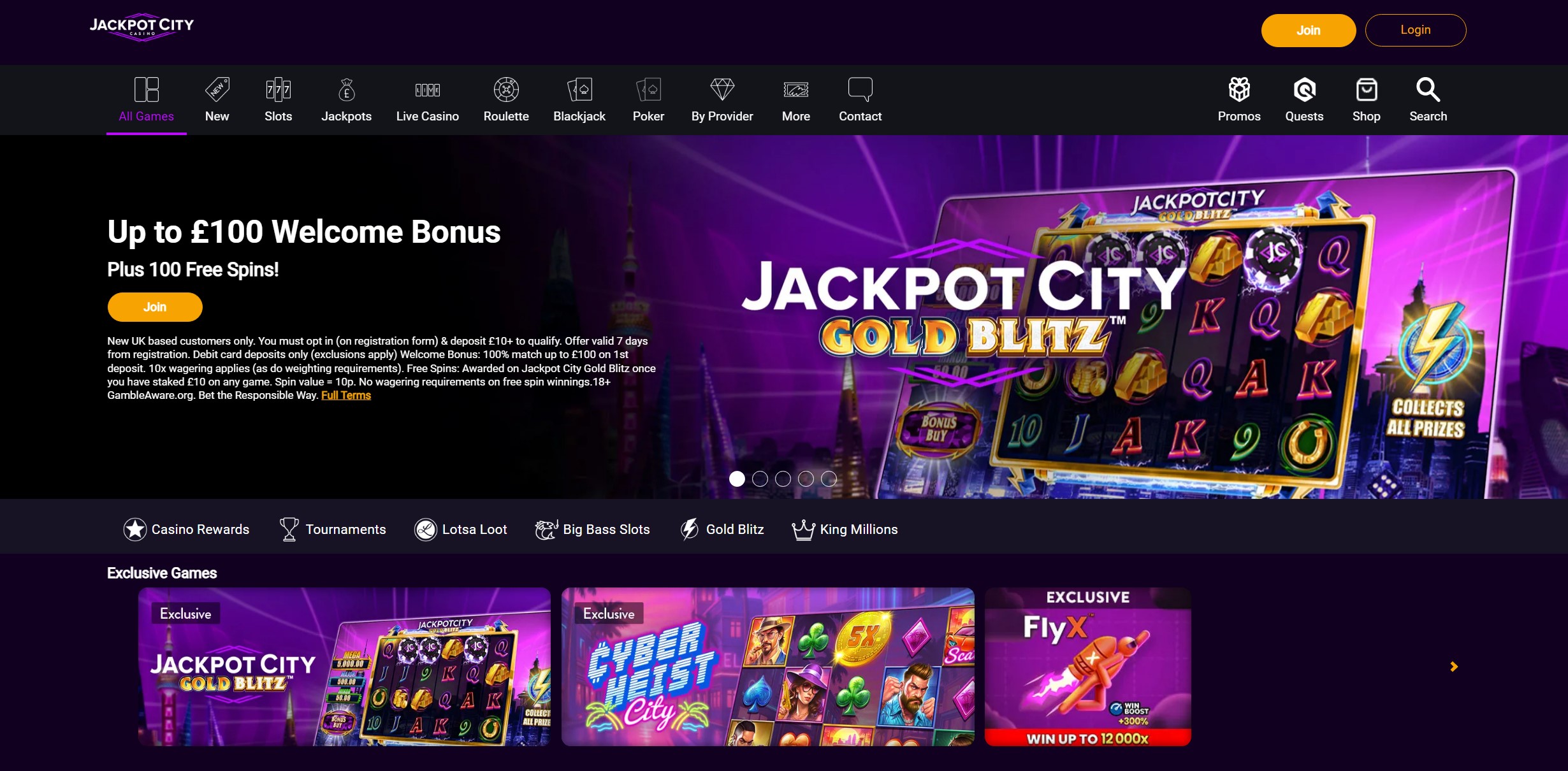 Jackpot City Homepage