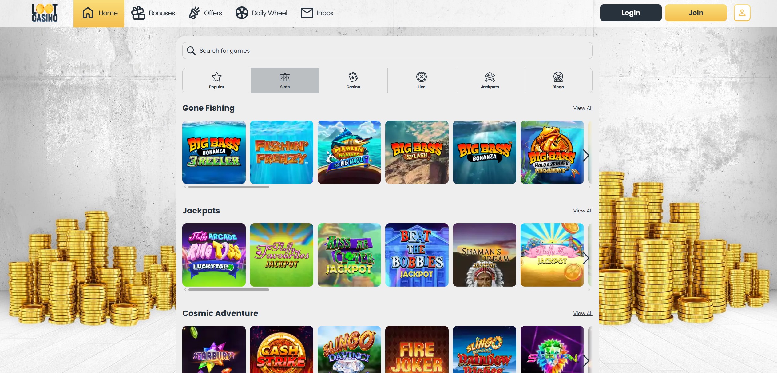 Loot Casino Slot Selection