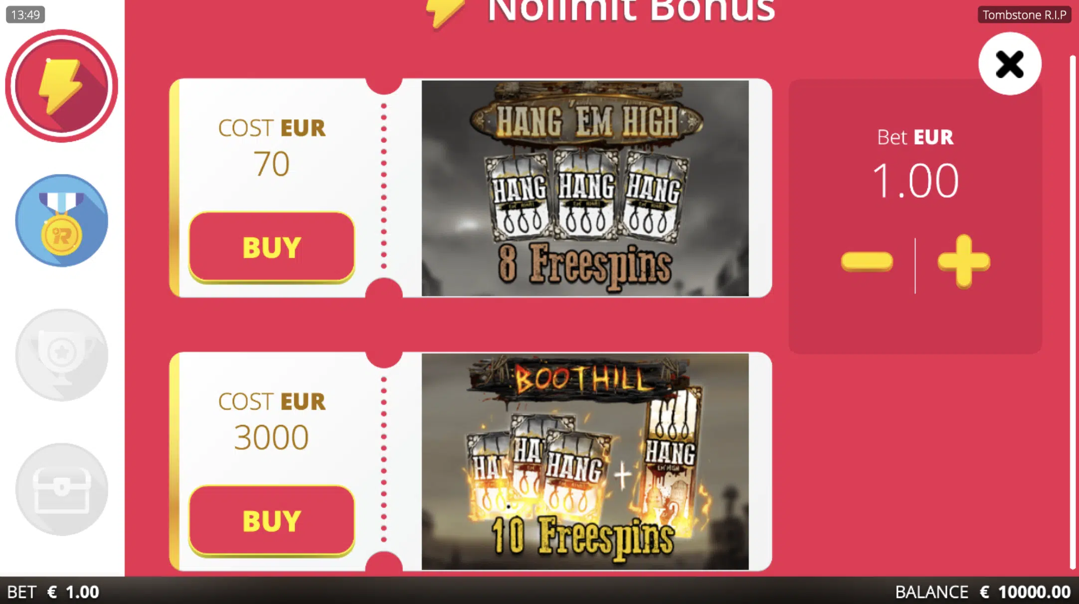 Tombstone RIP, by Nolimit City, Offers Players 2 Bonus Buy Options - 70x Bet and 3,000x Bet in Cost