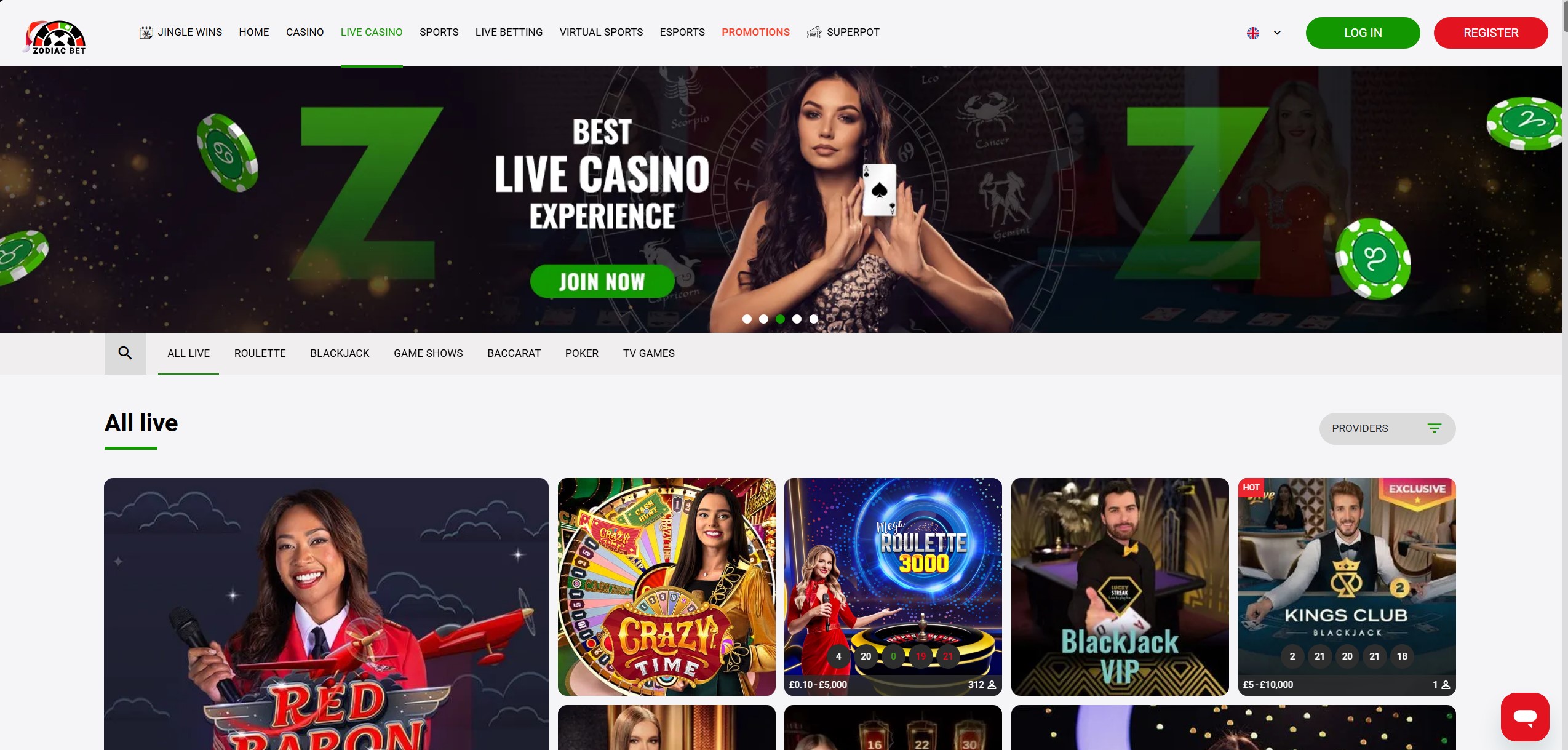 Zodiac Bet Live Casino