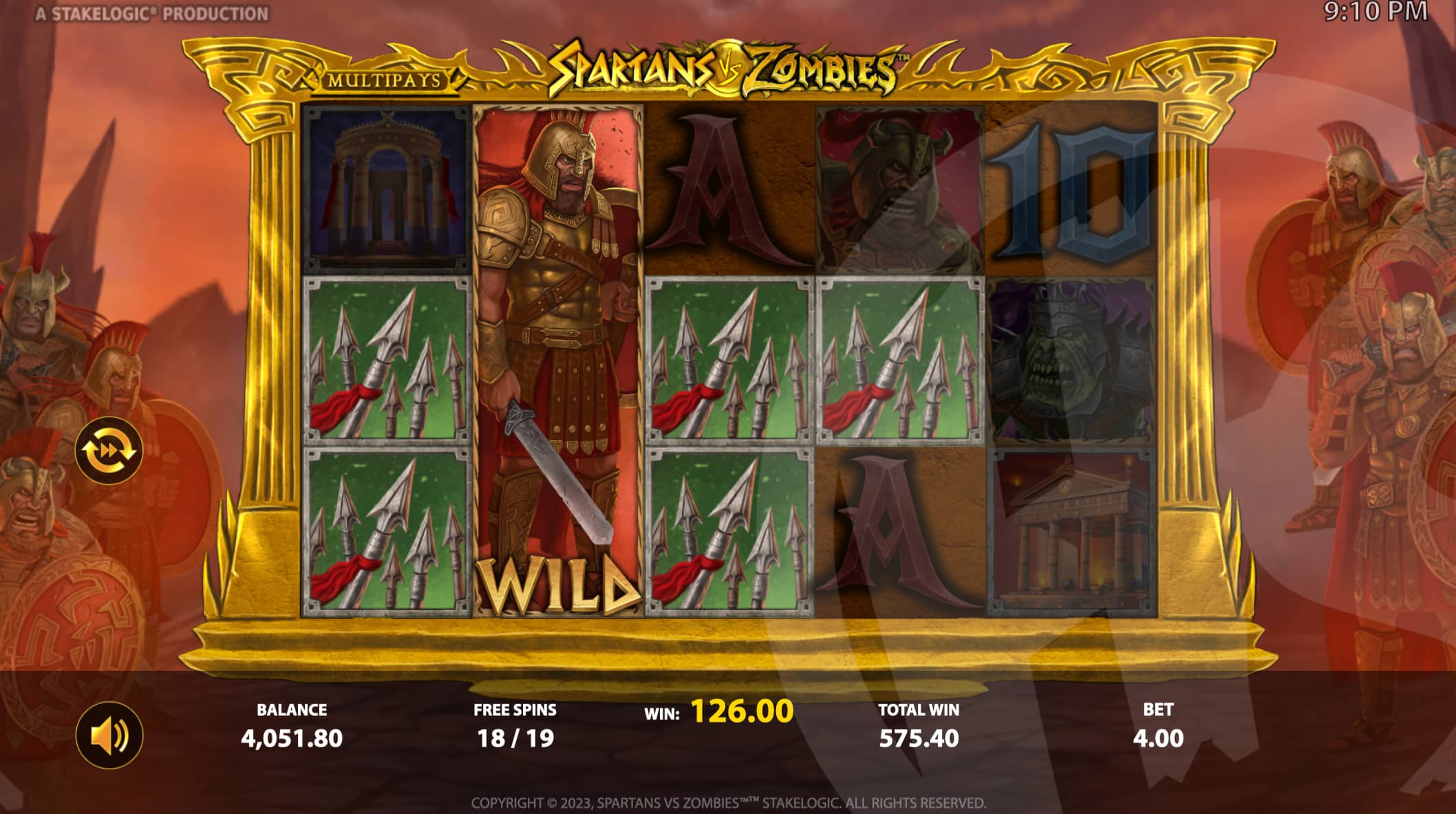 Spartans vs Zombies Spartan Free Spins