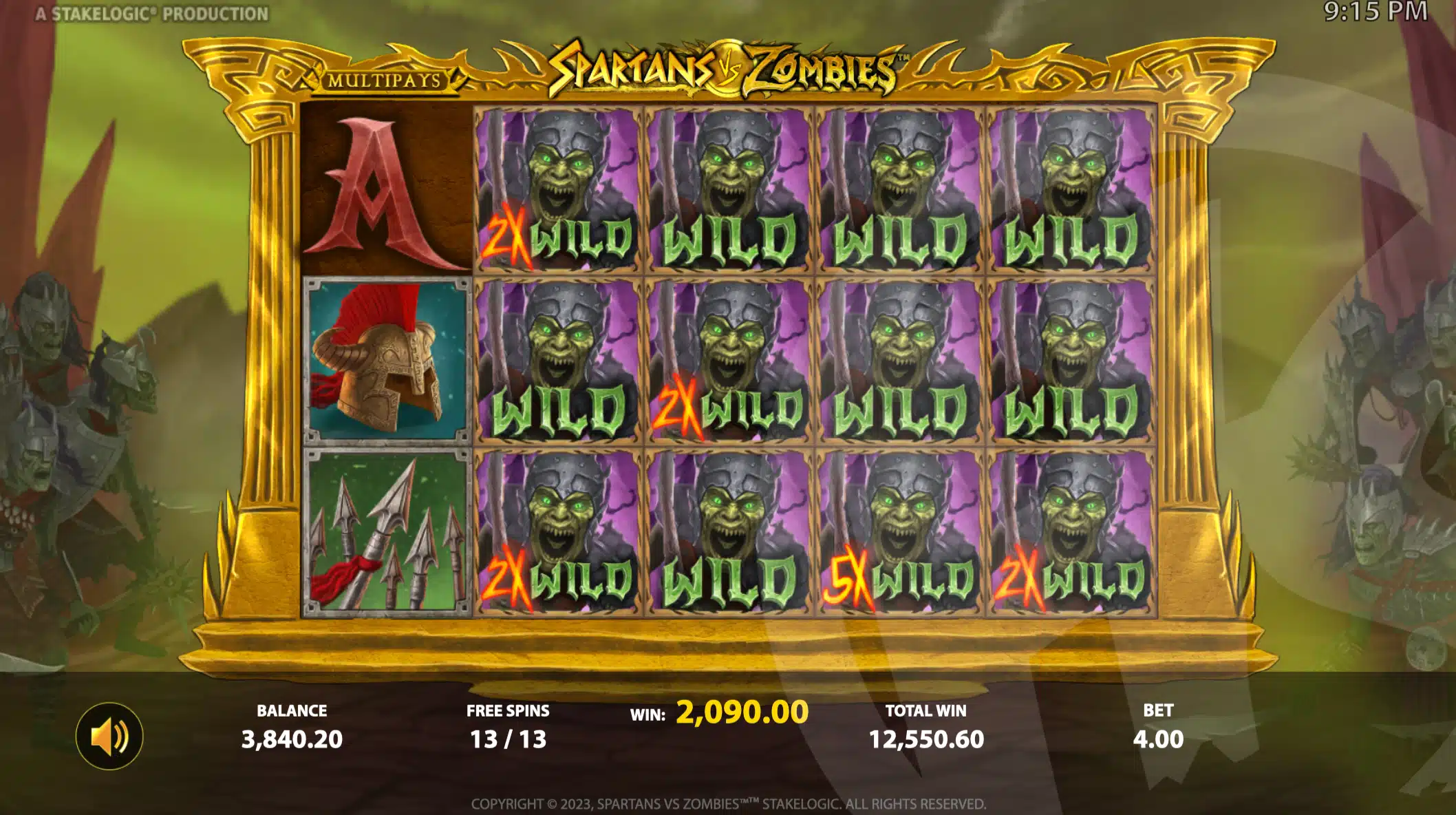 Spartans vs Zombies Zombie Free Spins