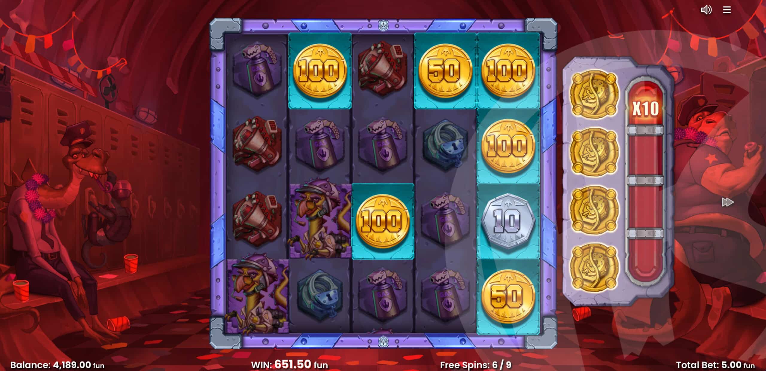 Dino Coin Values Will Be Multiplied During Free Spins By The Active Multiplier