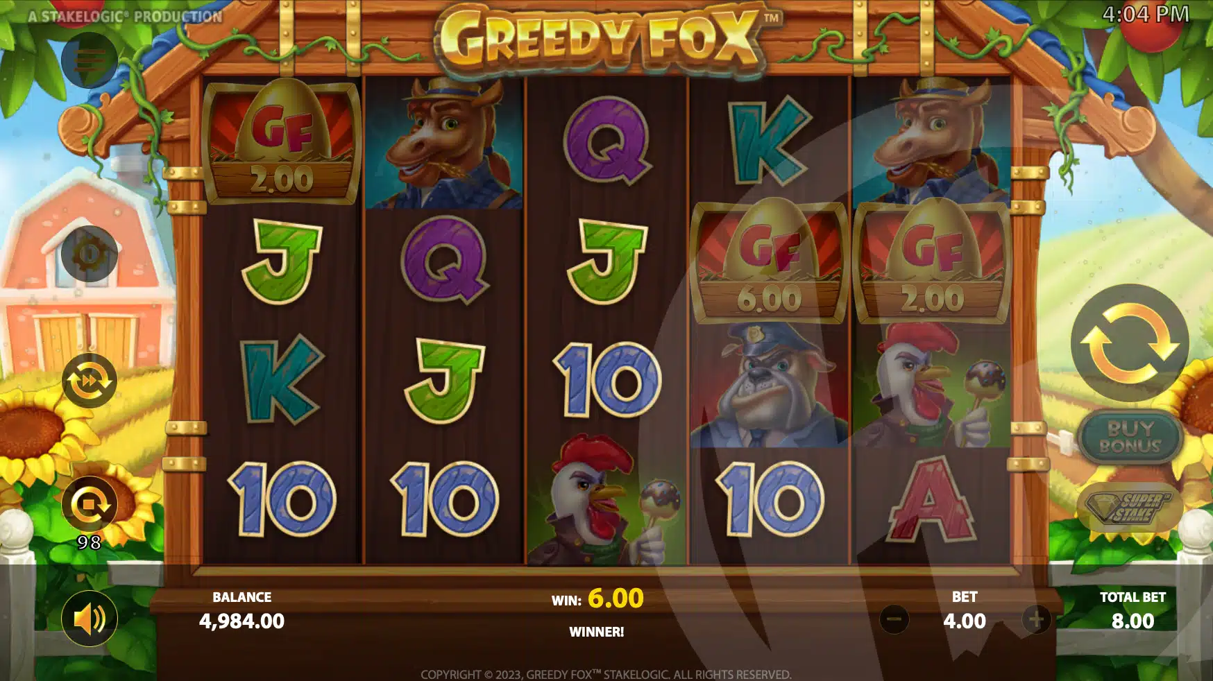 Greedy Fox Offers Players 20 Fixed Win Lines