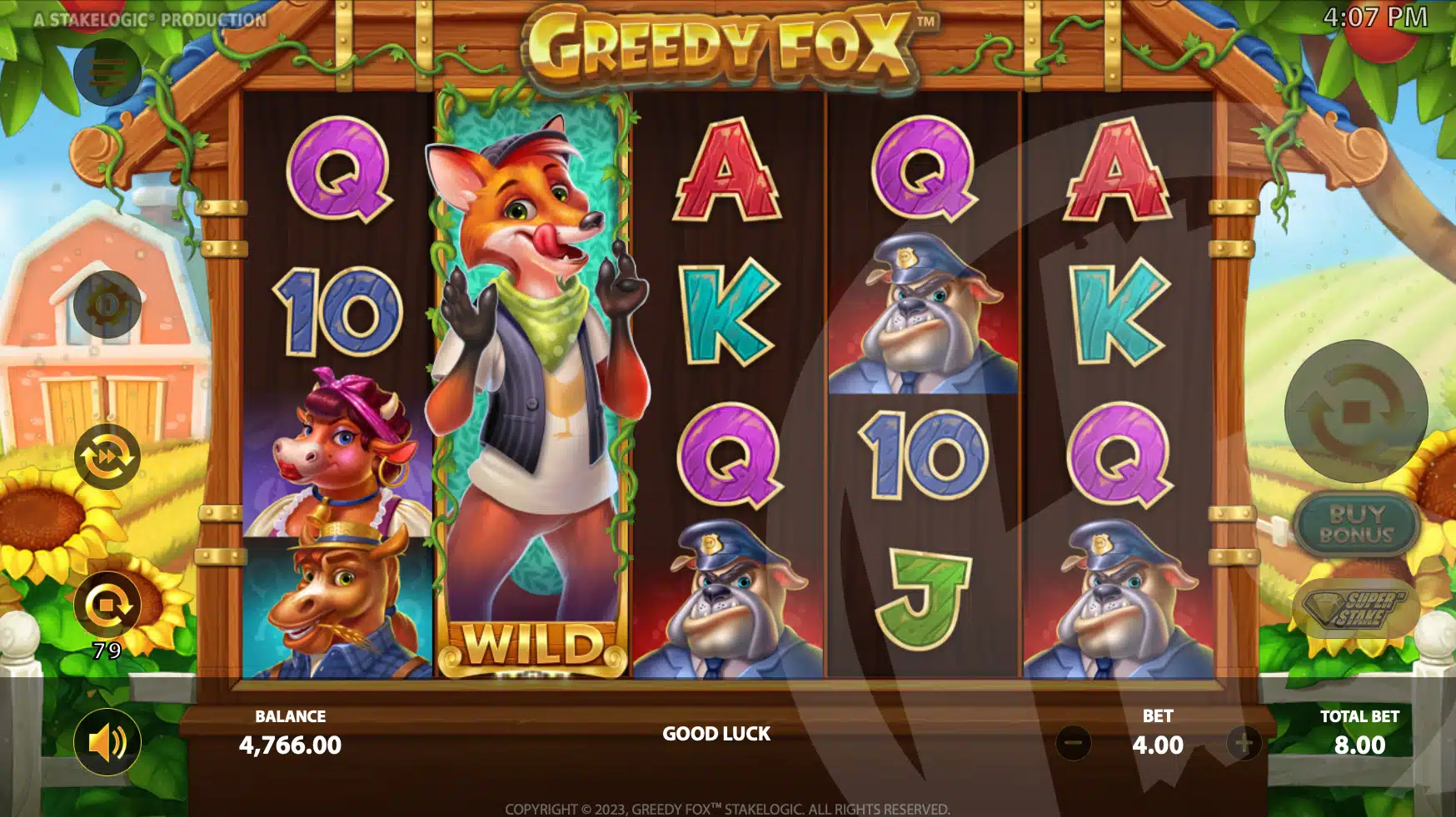 Wild Greedy Fox Symbols Expand to Cover the Entire Reel