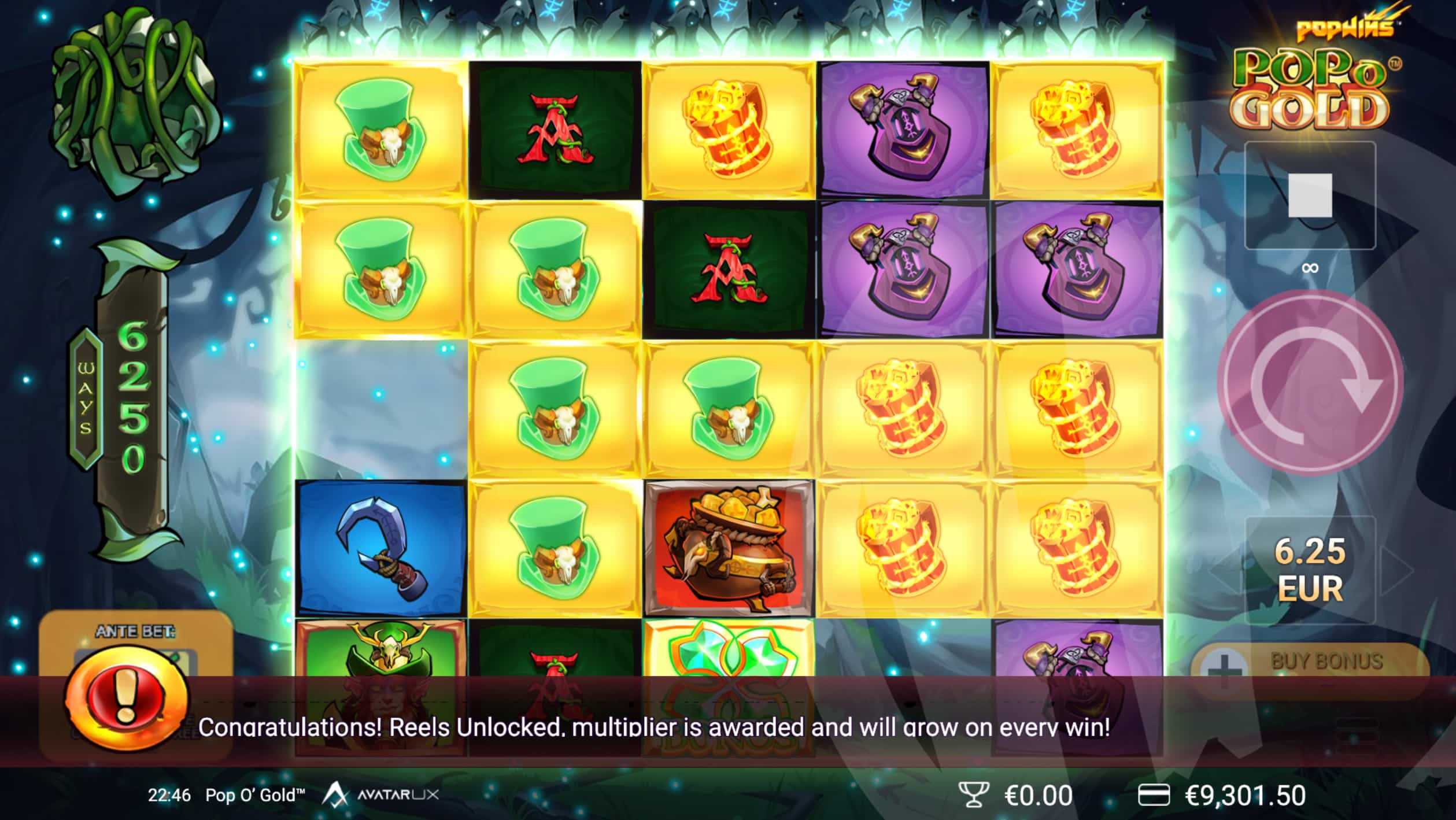 Unlock all Reels With StickyPop to Trigger a x2 Multiplier Which Increments by +1 for Each Win in a Spin Cycle